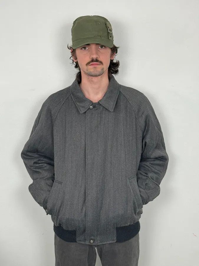 Yves Saint Laurent 1990s Yves Saint Laurent Grey Wool Bomber Jacket Size US L / EU 52-54 / 3 - 2 Thumbnail