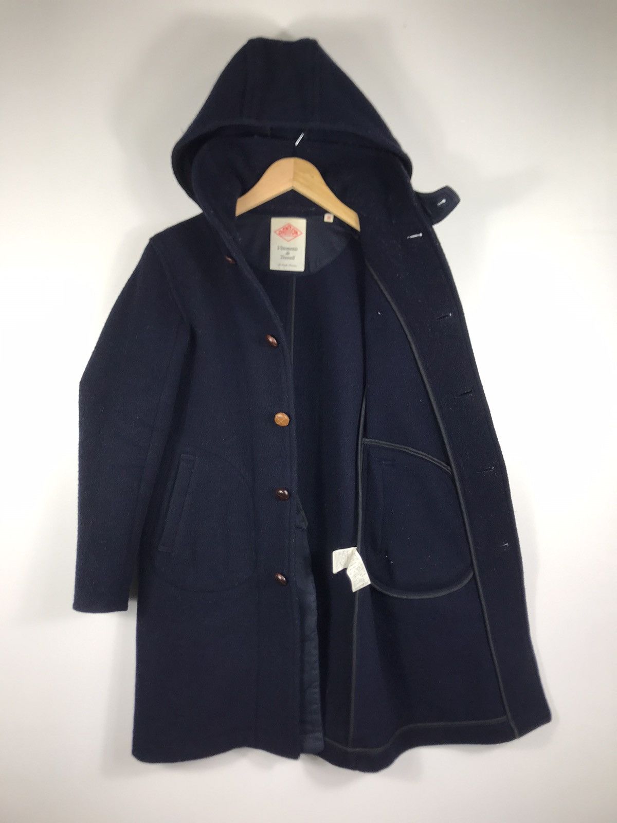Danton 🔥Danton Wool Hooded Button Long Jacket Size XS / US 0-2 / IT 36-38 - 8 Thumbnail