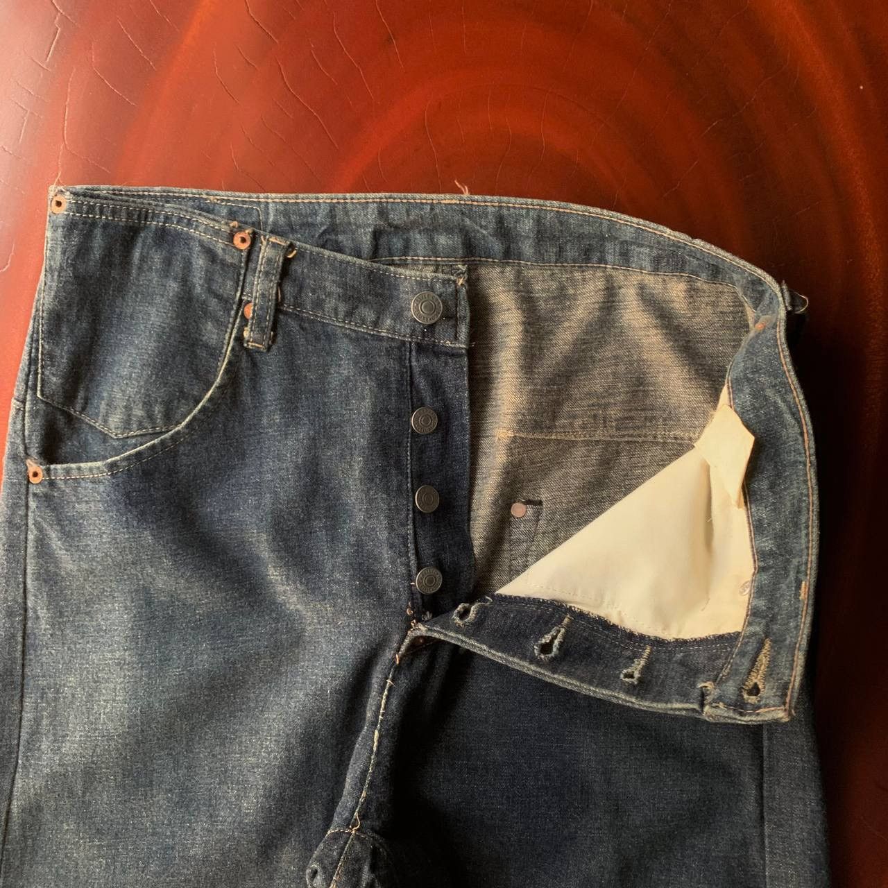 Evisu Vintage 90s Evis Evisu Seagull Dark Blue Denim Jeans Pants Size US 31 - 9 Thumbnail
