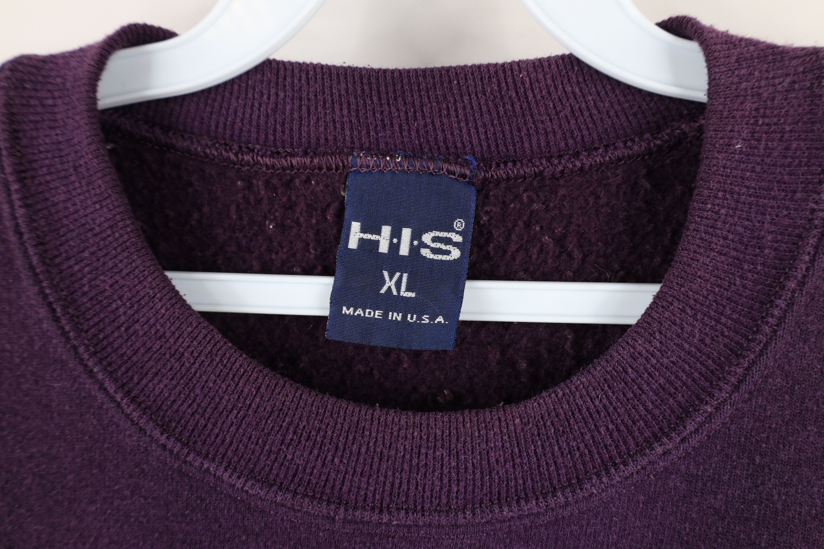 Vintage Vintage 90s Streetwear Heavyweight Sweatshirt Purple USA Size US XL / EU 56 / 4 - 4 Thumbnail