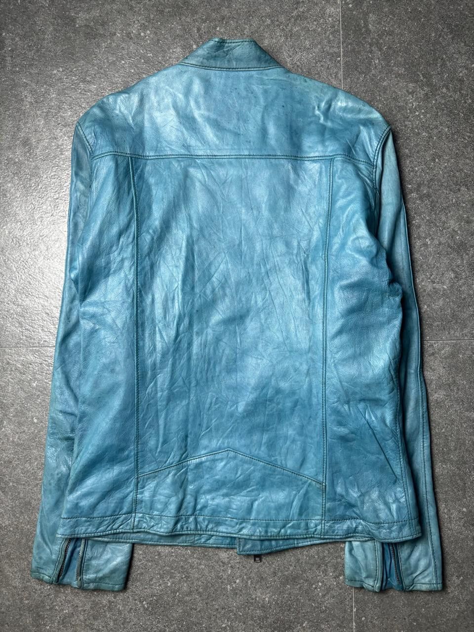 Tete Homme 2000s Tete Homme Asymmetric Leather Jacket Size US S / EU 44-46 / 1 - 14 Thumbnail