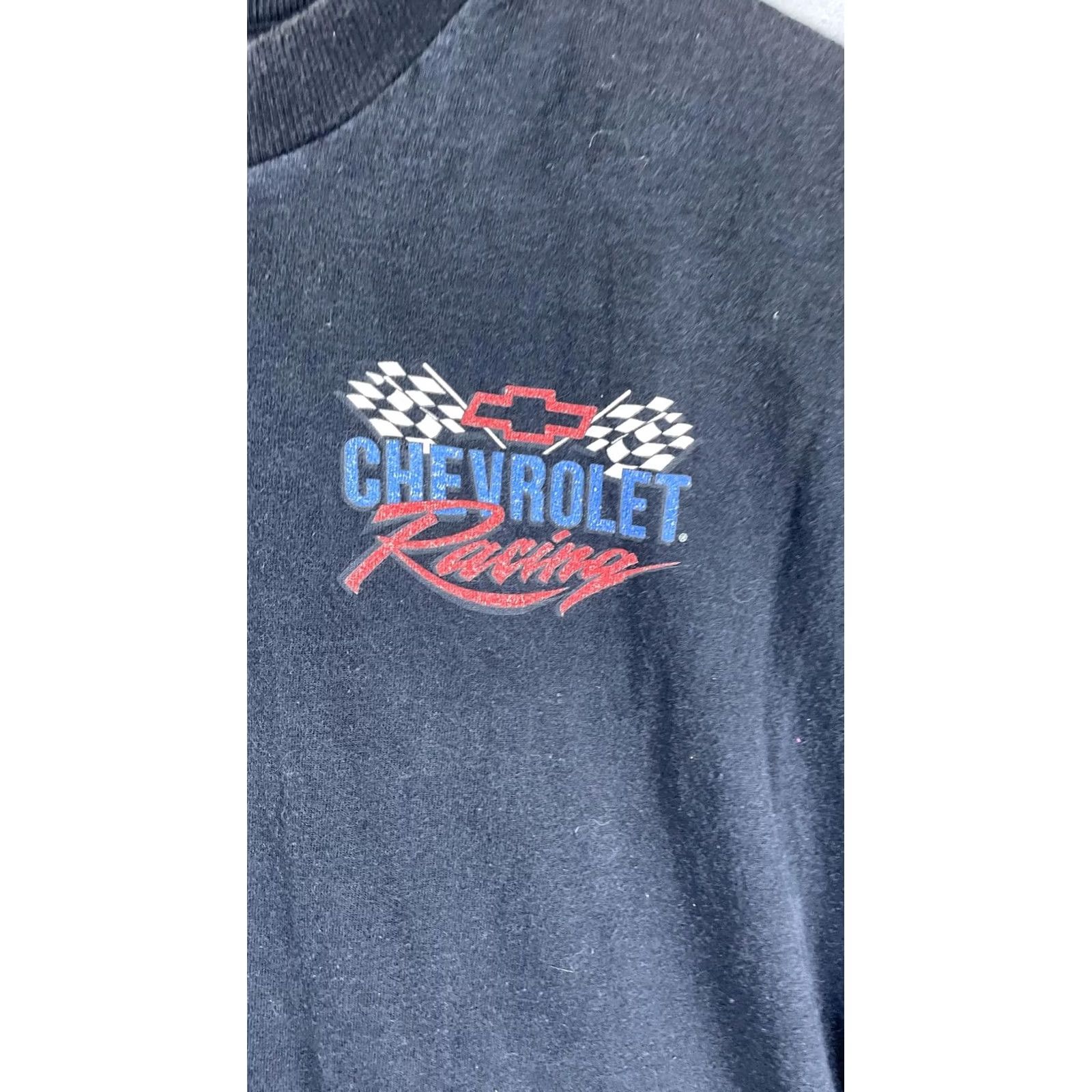Fruit Of The Loom VINTAGE Chevrolet Racing Shirt Mens XL Black Graphic Tee Car NASCAR 90s Size US XL / EU 56 / 4 - 2 Thumbnail