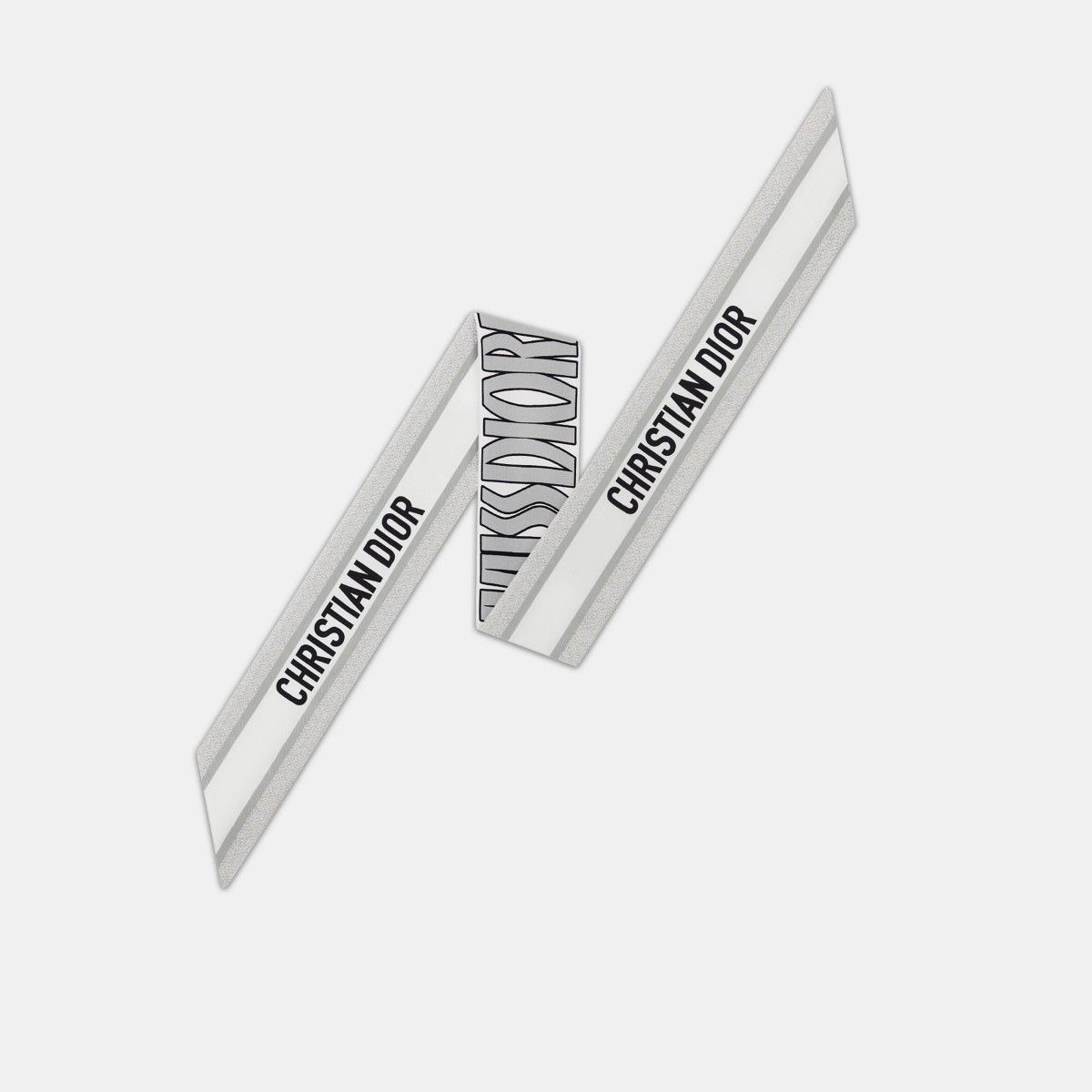 Dior o1bcso1str0226 Size:OS/Allover Mitzah Scarf in White/Grey Size ONE SIZE - 2 Thumbnail
