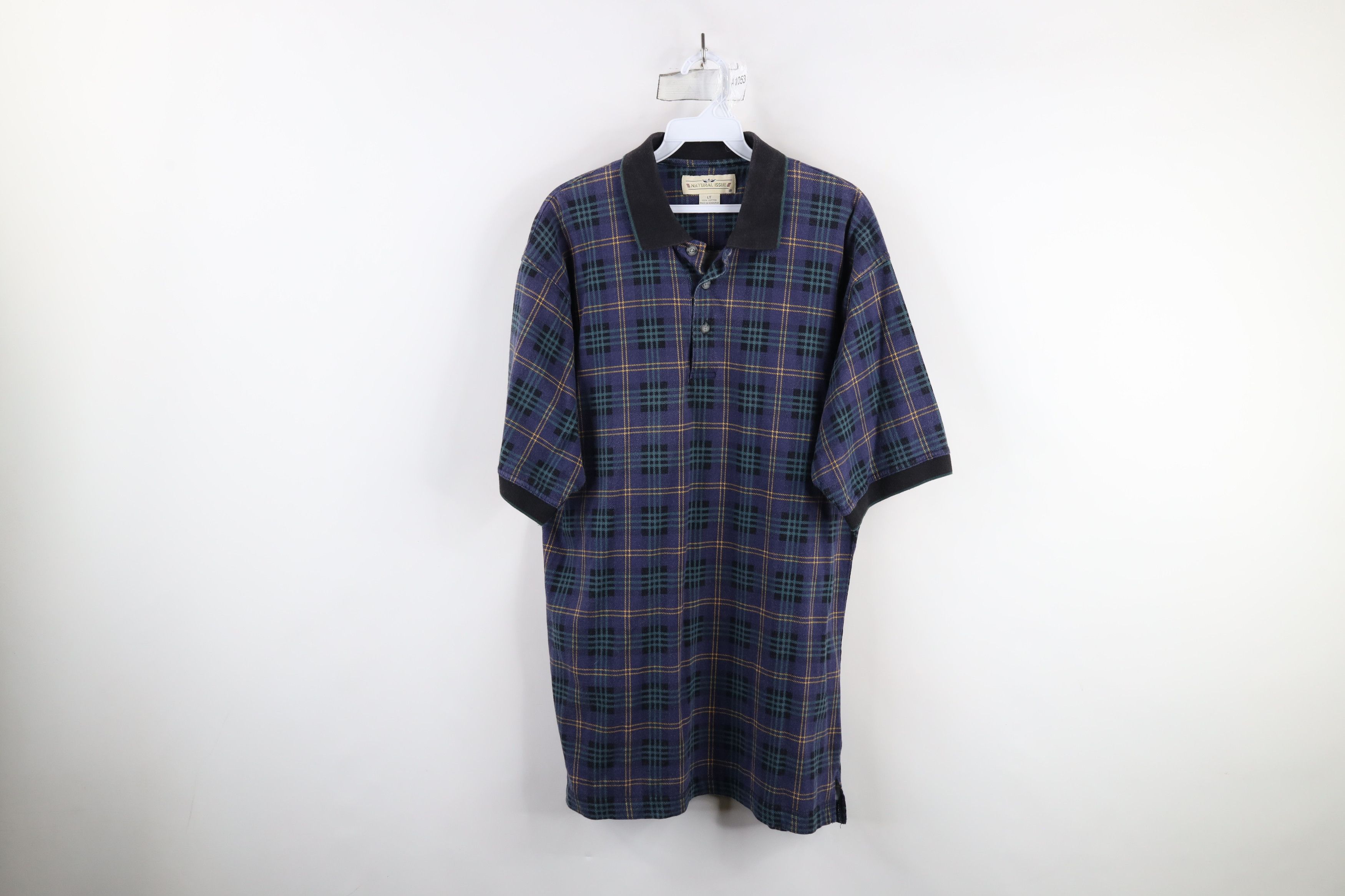 Vintage Vintage 90s Streetwear Checkered Knit Collared Polo Shirt Size US L / EU 52-54 / 3 - 1 Thumbnail