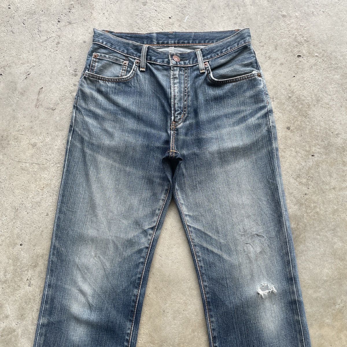 Japanese Brand W30 Vintage Edwin 502 Japan Faded Distressed Jeans Pants Size US 30 / EU 46 - 3 Thumbnail