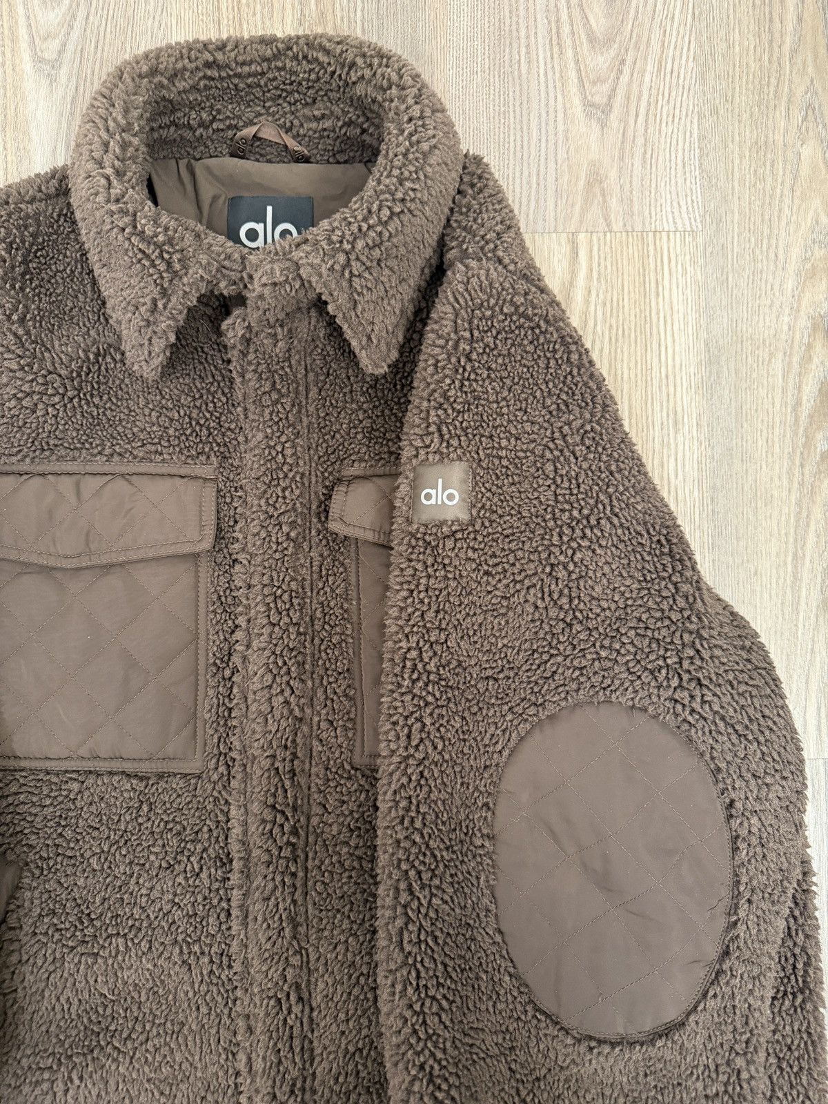 Alo Alo Yoga Brown Sherpa Edge Shacket Size US M / EU 48-50 / 2 - 2 Thumbnail