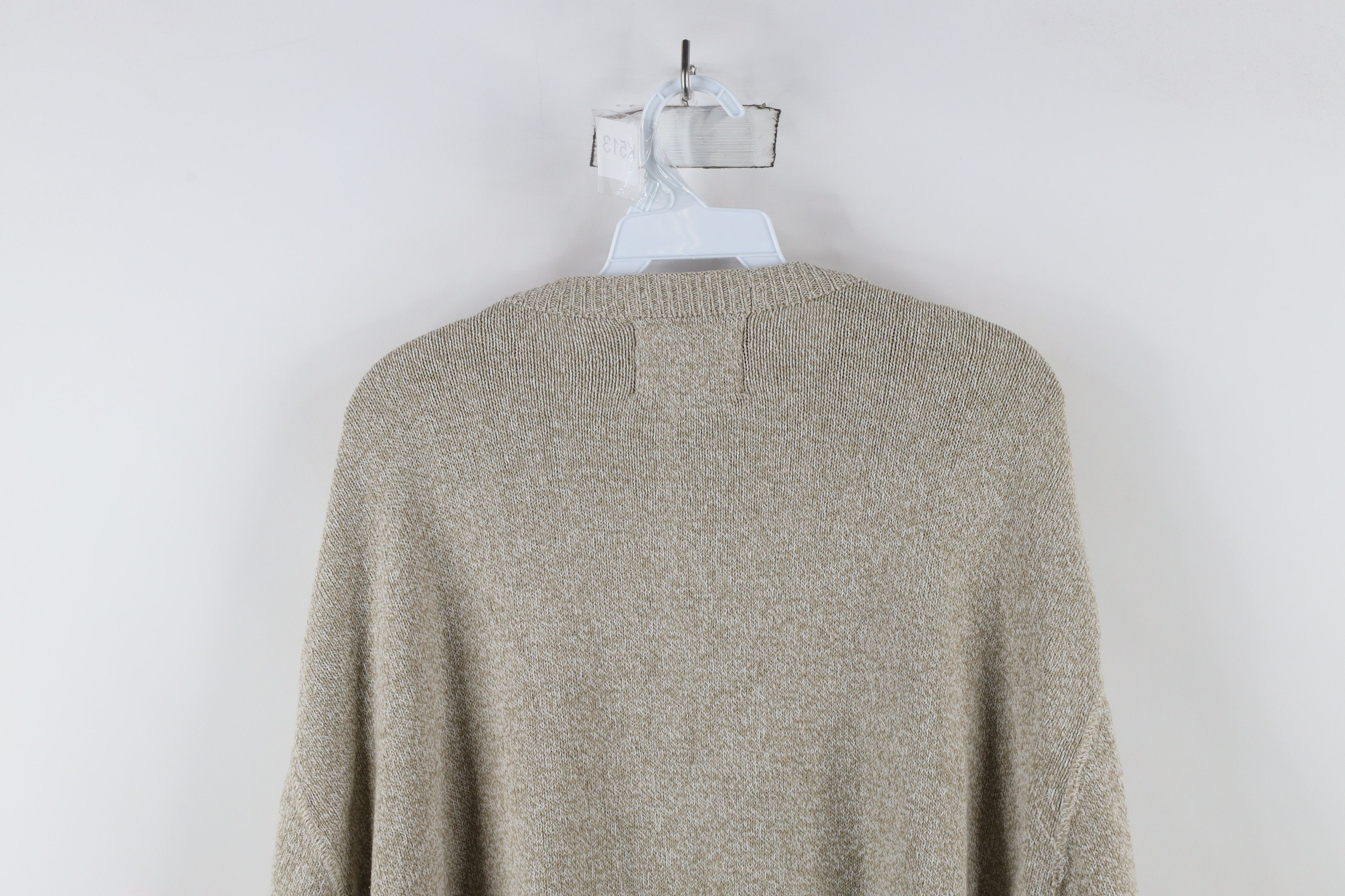 Vintage × Woolrich Woolen Mills Vintage 90s Woolrich Knit Crewneck Sweater Oatmeal Brown Size US XL / EU 56 / 4 - 8 Thumbnail