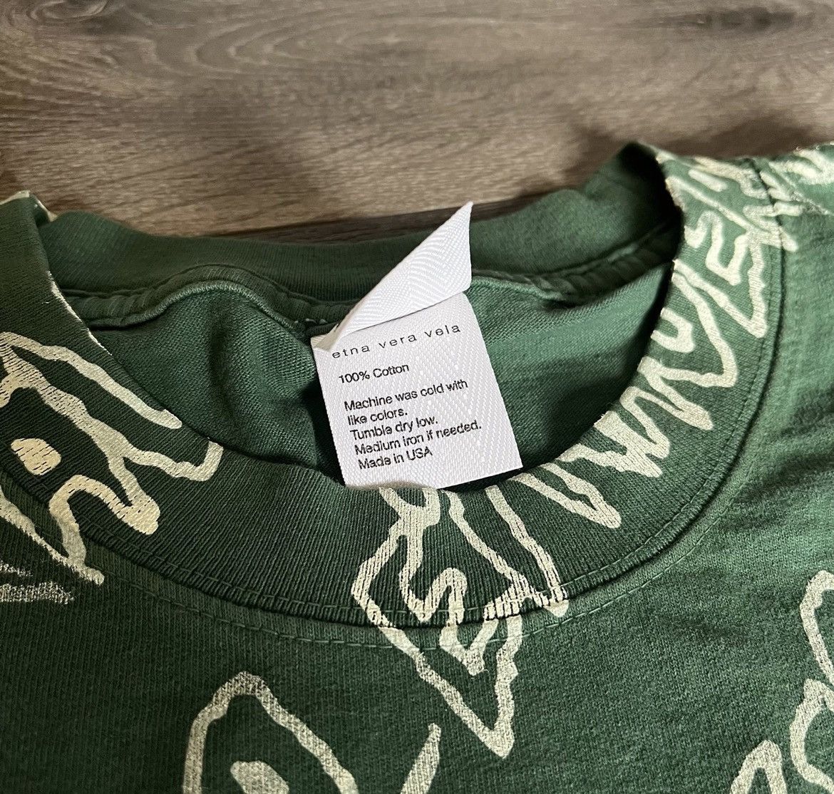 Other Fakemink Etna Vera Vela All Over Print S/S Green Tee 50 Made Size US XL / EU 56 / 4 - 6 Thumbnail
