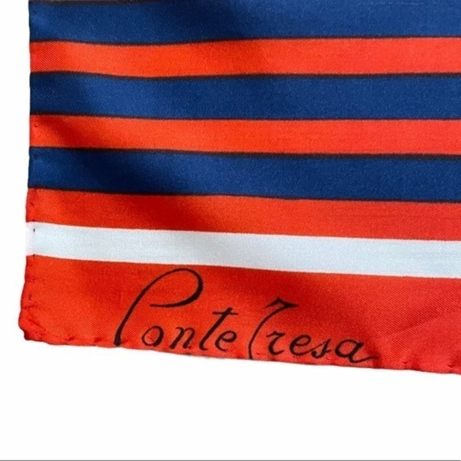 Vintage Vintage Ponte Tresa Italian Hand Rolled Square Scarf Size ONE SIZE - 3 Thumbnail