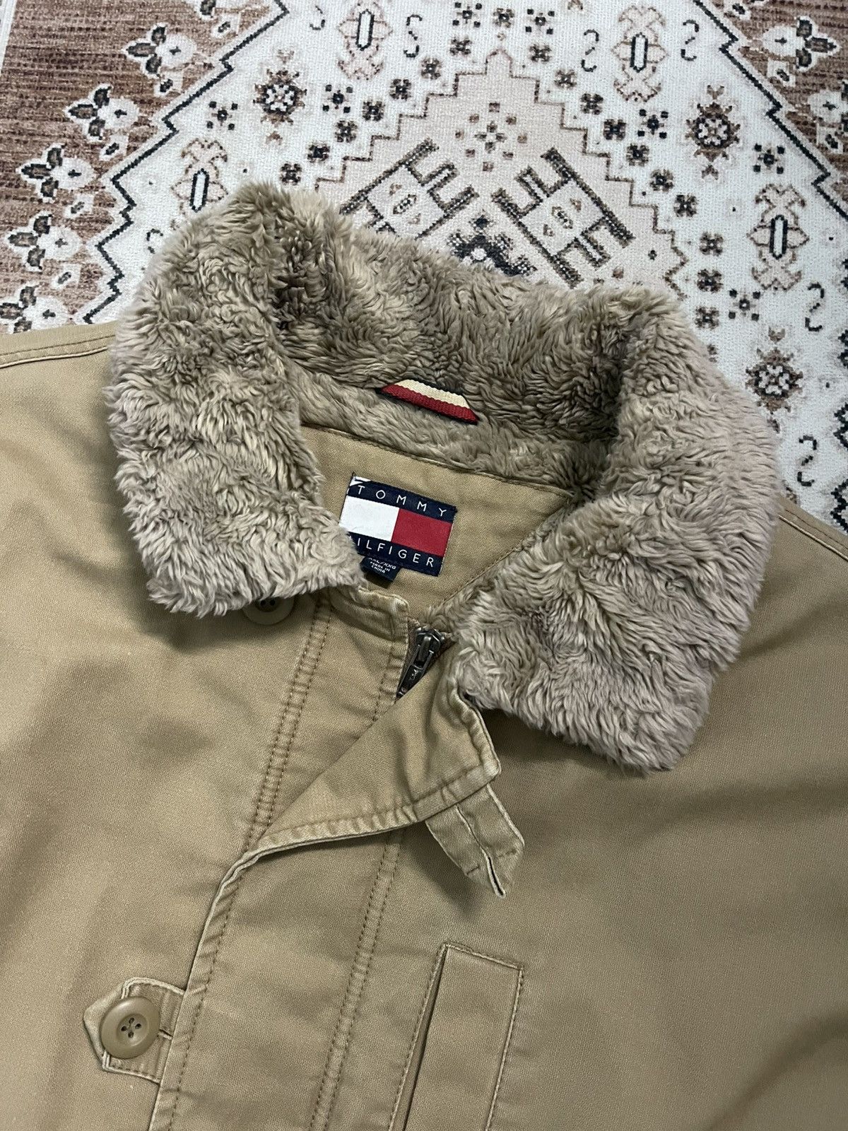 Tommy Hilfiger Vintage Tommy Hilfiger Winter Deck Jacket /Big Flag Back Hit Size US XL / EU 56 / 4 - 14 Thumbnail