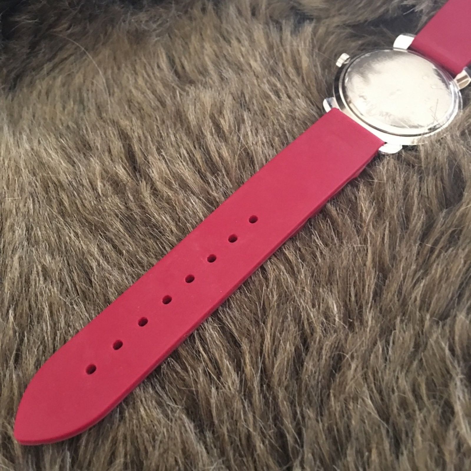 Jewelry Ladies red soft silicone band rhinestone watch Size ONE SIZE - 9 Thumbnail