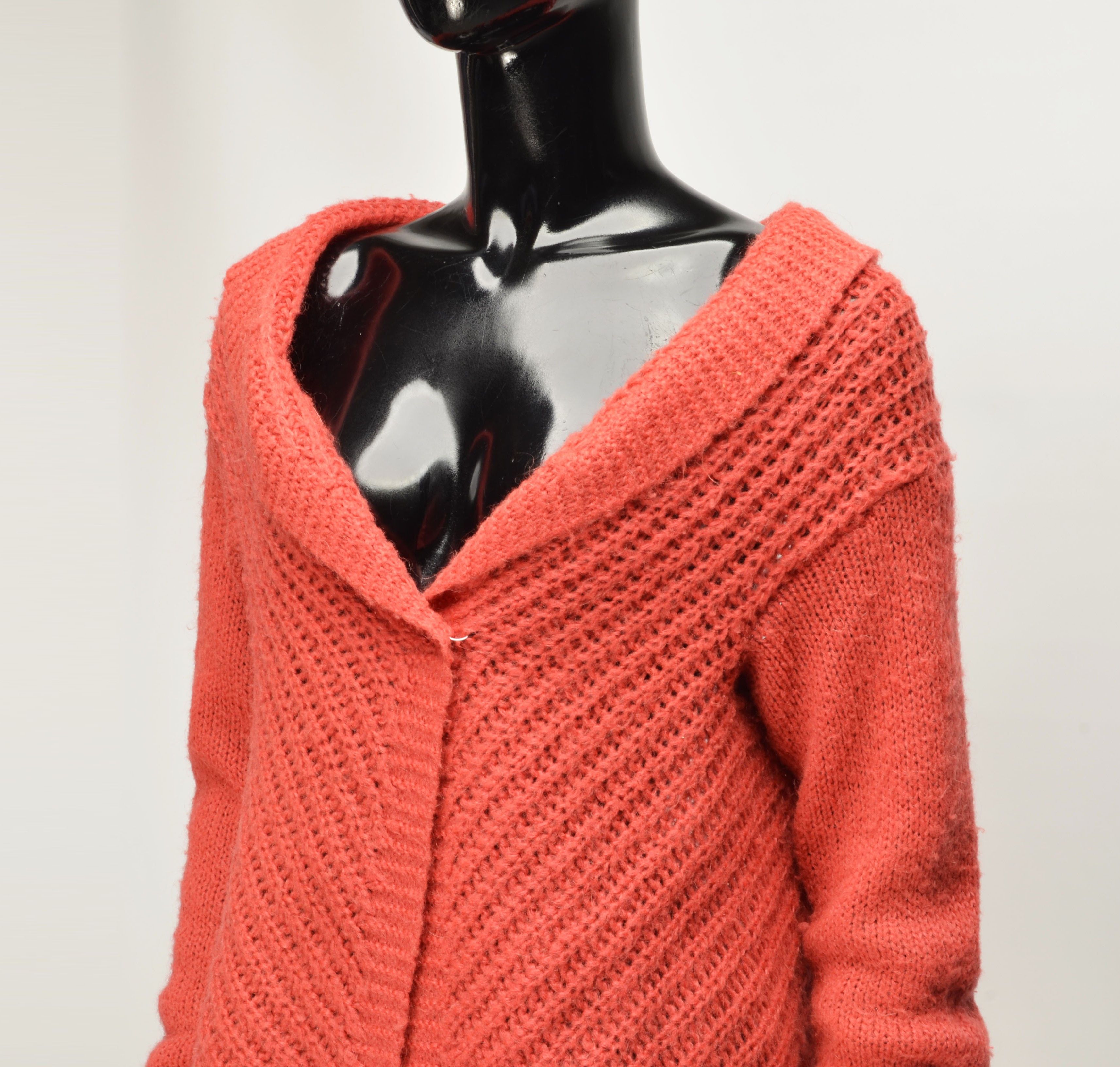 Alexander McQueen Vintage Alexander McQueen Chunky Knit Open Front Cardigan Size S / US 4 / IT 40 - 2 Thumbnail