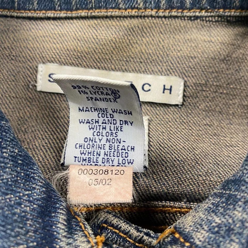 Gap × Vintage Vintage Gap Denim Jacket Womens Medium Acid Wash Y2K Trucker Size M / US 6-8 / IT 42-44 - 4 Thumbnail