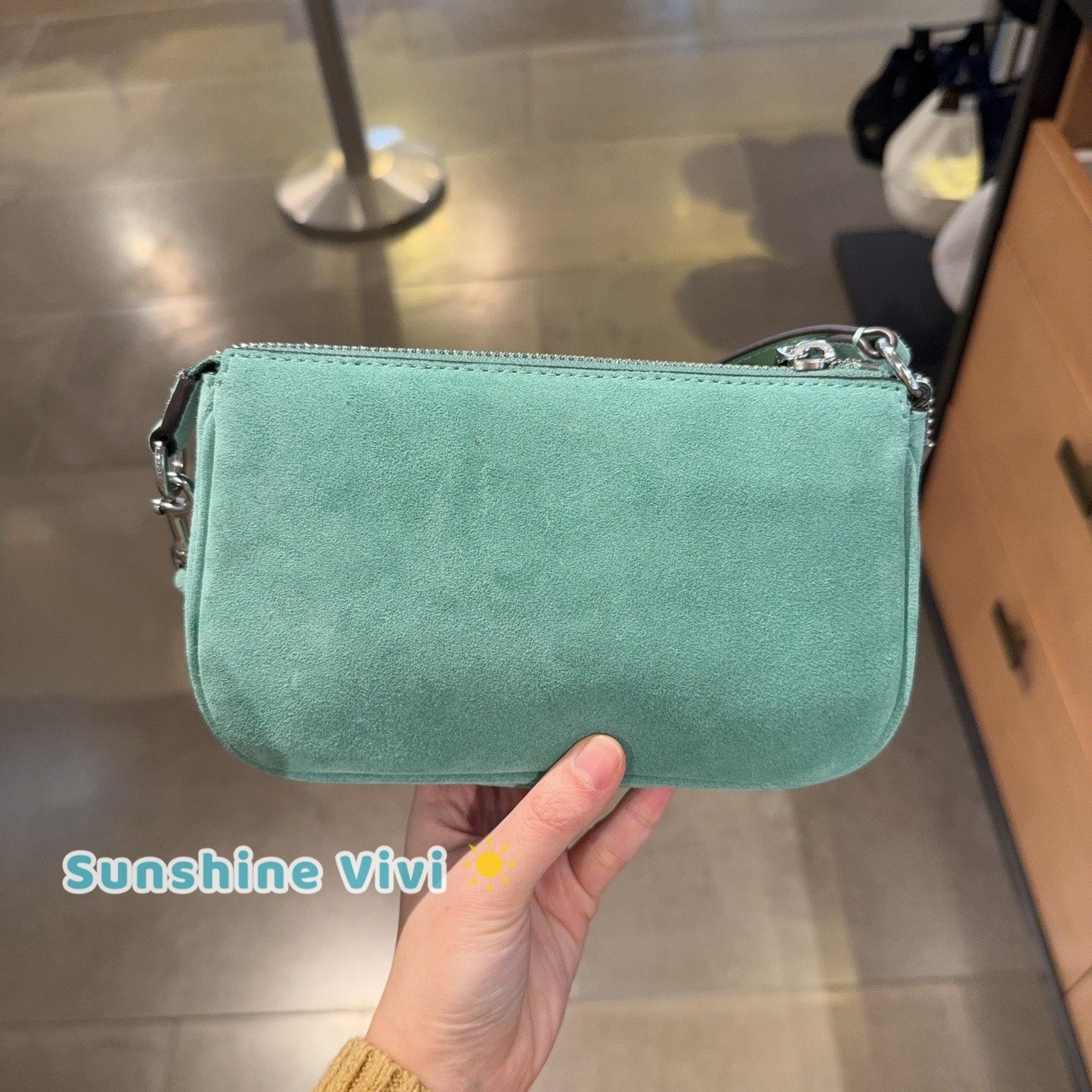Coach NWT Coach Nolita 19 CDN25 suede/Silver/Mint Size ONE SIZE - 5 Thumbnail