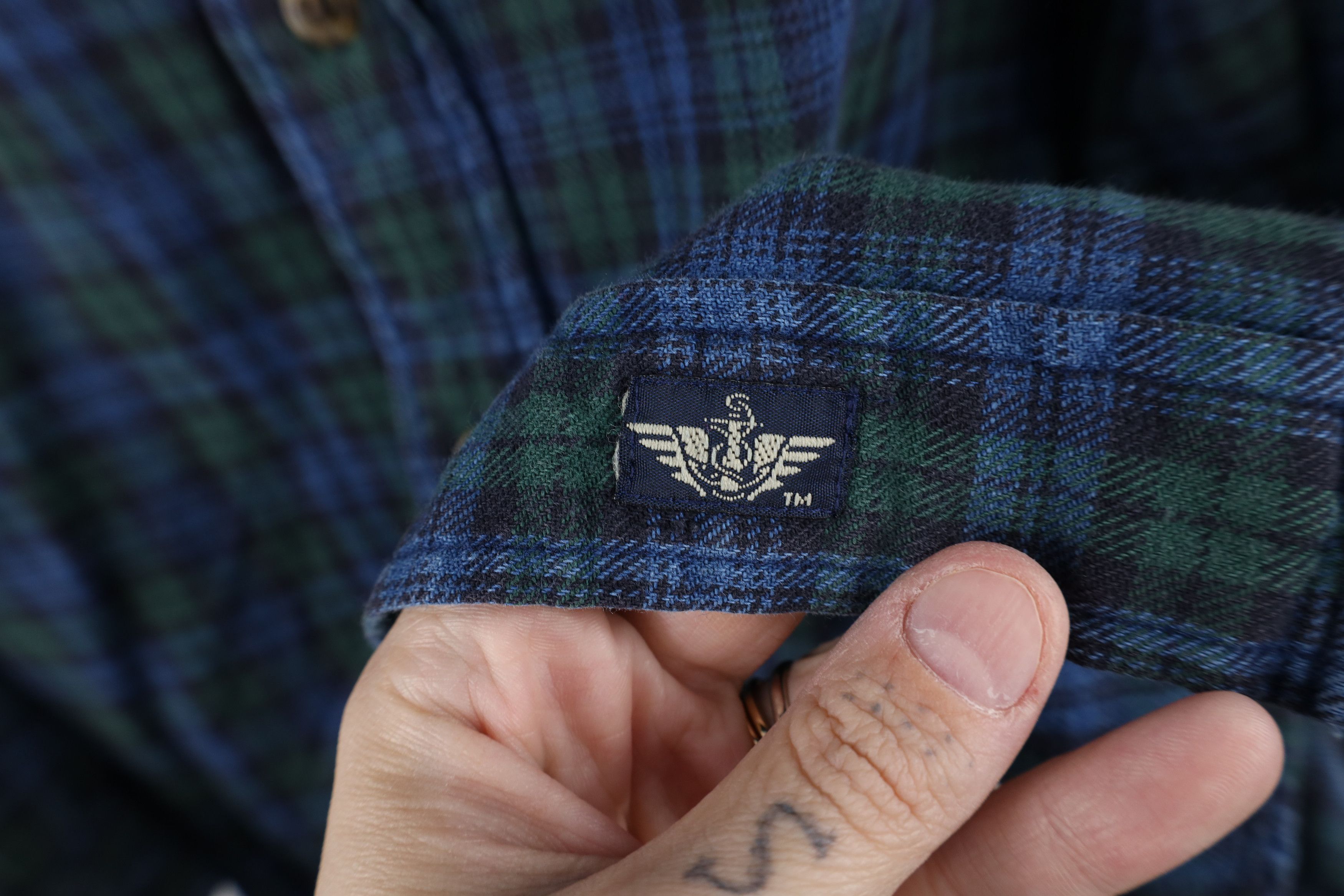 Vintage Vintage 90s Streetwear Denim Band Collar Button Shirt Size US M / EU 48-50 / 2 - 4 Thumbnail