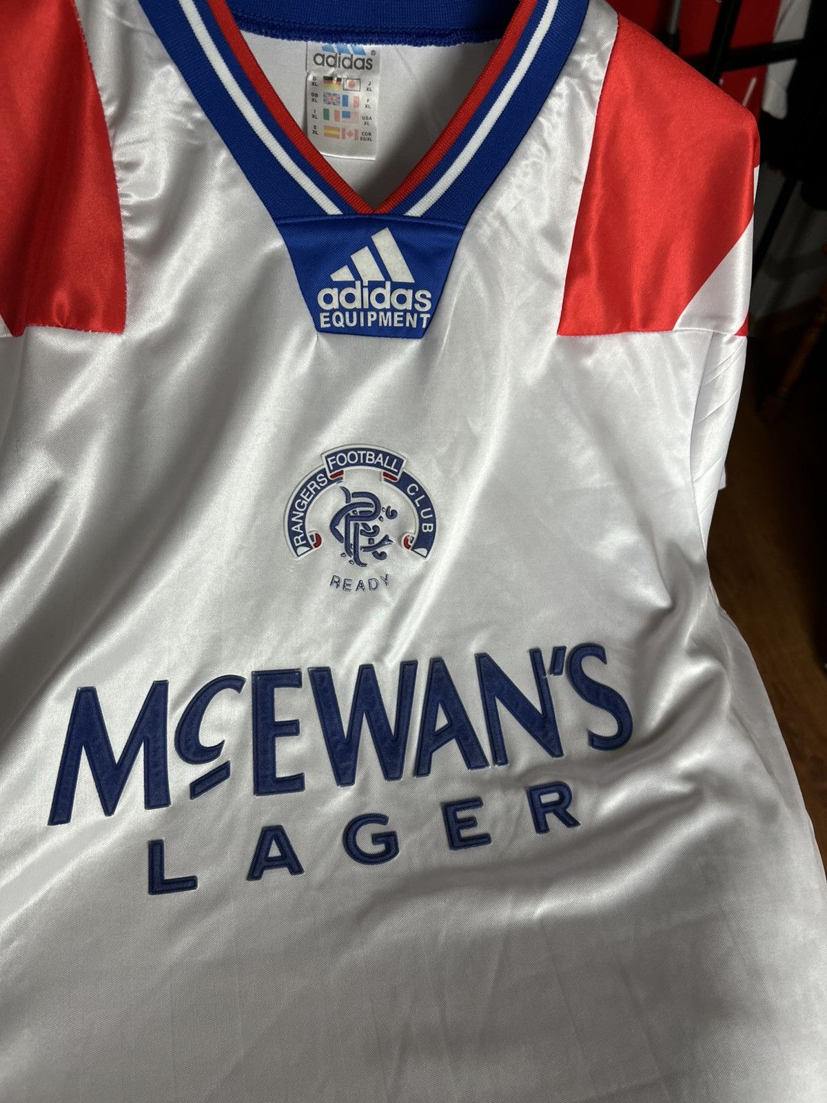 Adidas Soccer Jersey Adidas Rangers 1992/93/94 Retro Kit Size US L / EU 52-54 / 3 - 3 Thumbnail