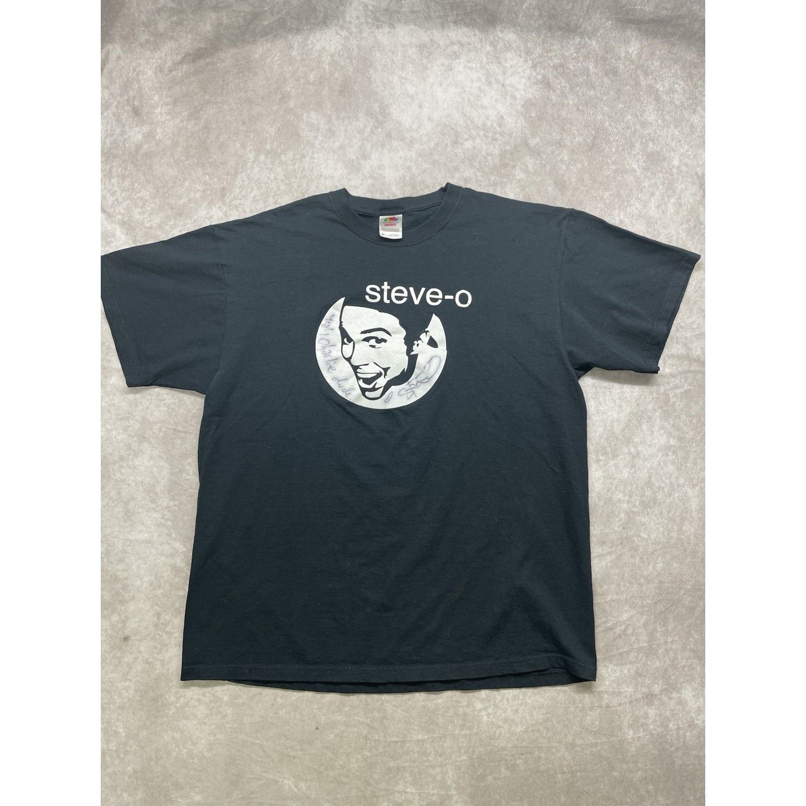 Fruit Of The Loom VTG Autographed Steve-O Jackass T-Shirt XL Black Fruit Loom Size US XL / EU 56 / 4 - 2 Thumbnail