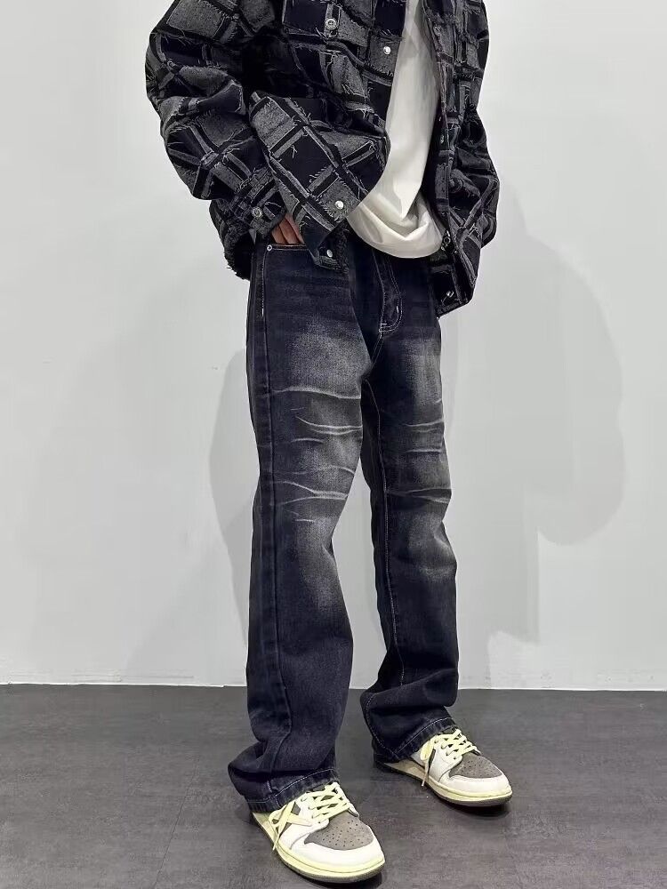 Japanese Brand × Jean Vintage washed black rippled rare jeans Size US 32 / EU 48 - 3 Thumbnail