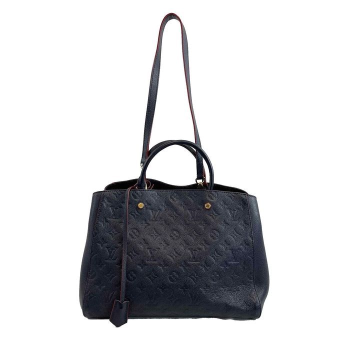 Pre-Owned Louis Vuitton Empreinte Montaigne GM in Marine and Rouge