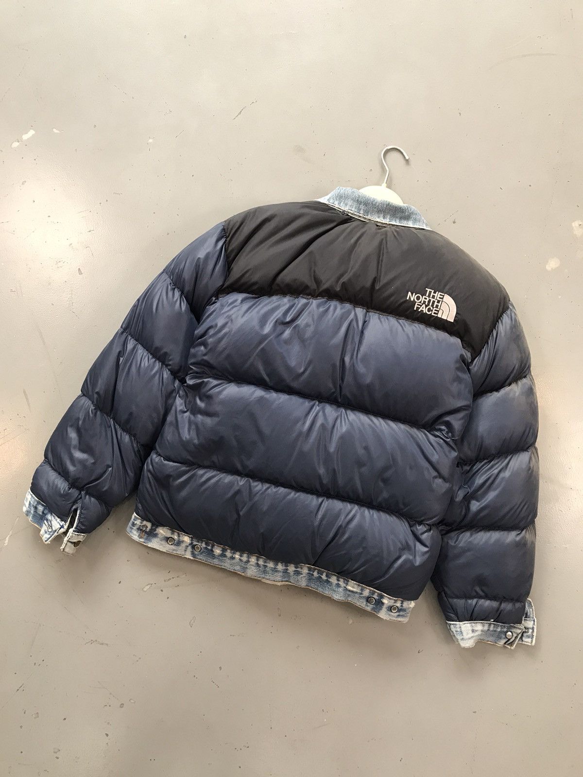 Levi's × The North Face × Vintage Vintage upcycle Levi’s orange x the north face denim puffer Size US XS / EU 42 / 0 - 7 Thumbnail