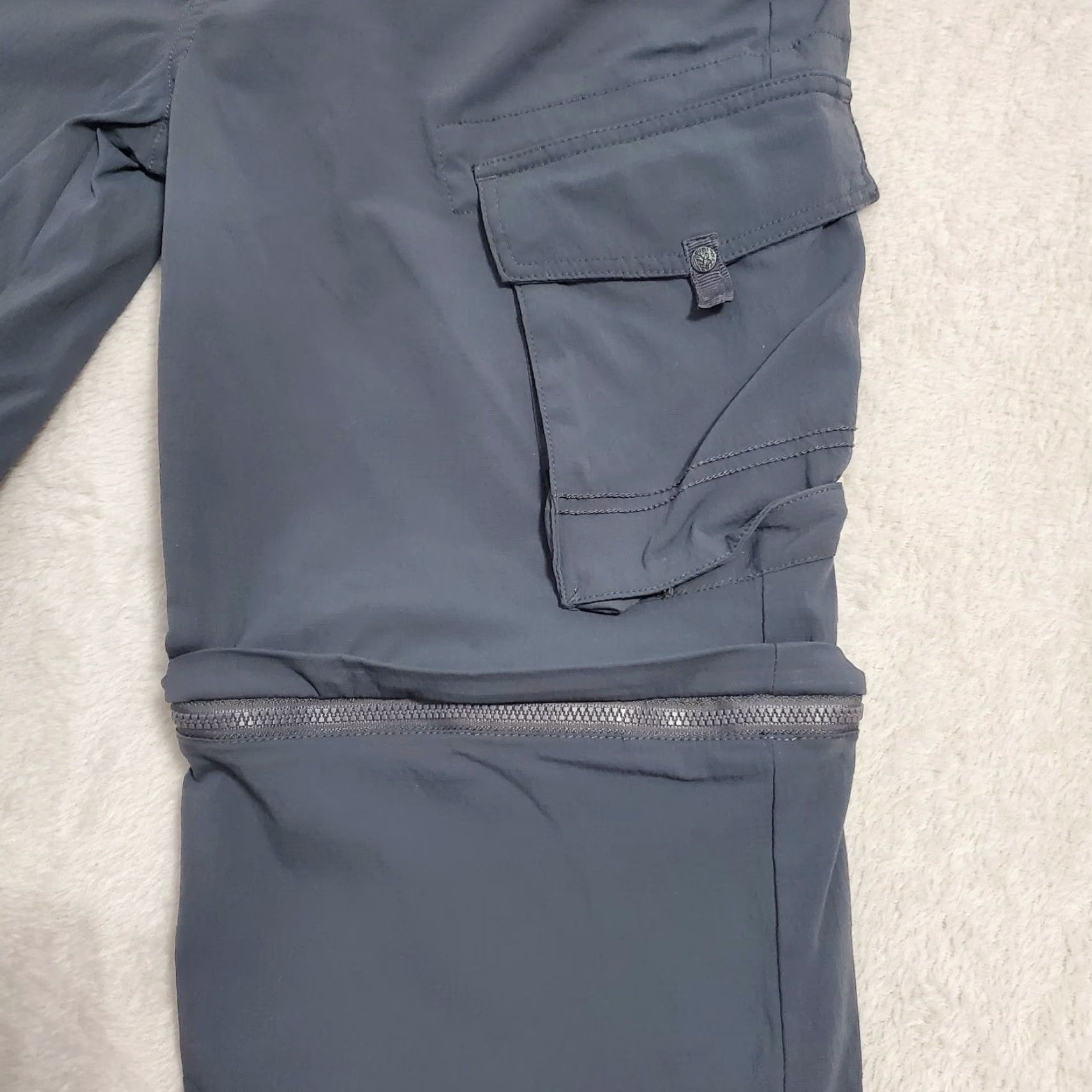 Prana prAna Pants Women 8 Gray Cargo Convertible Nylon Travel Outdoor Hiking Gorpcore Size 30" / US 8 / IT 44 - 5 Thumbnail