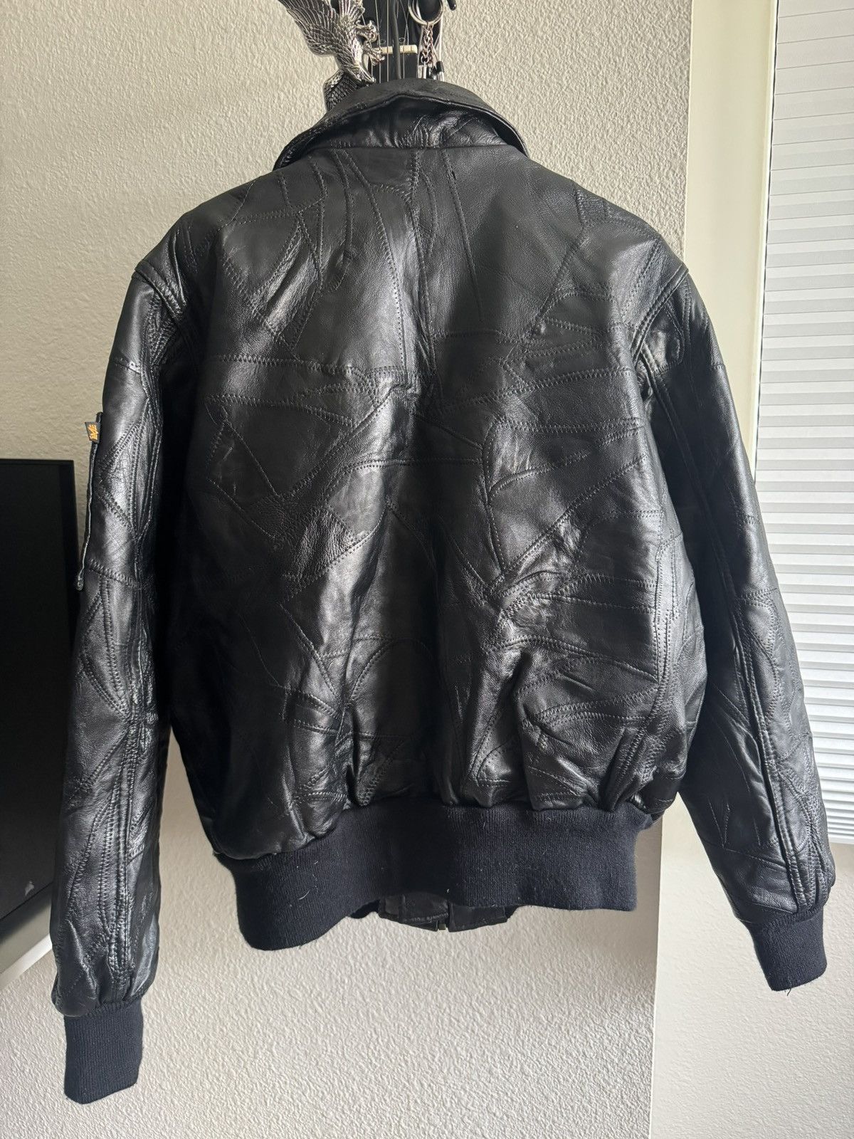 Alpha Industries Vintage Alpha Industries Leather Jacket Bomber Size M Size US M / EU 48-50 / 2 - 3 Thumbnail