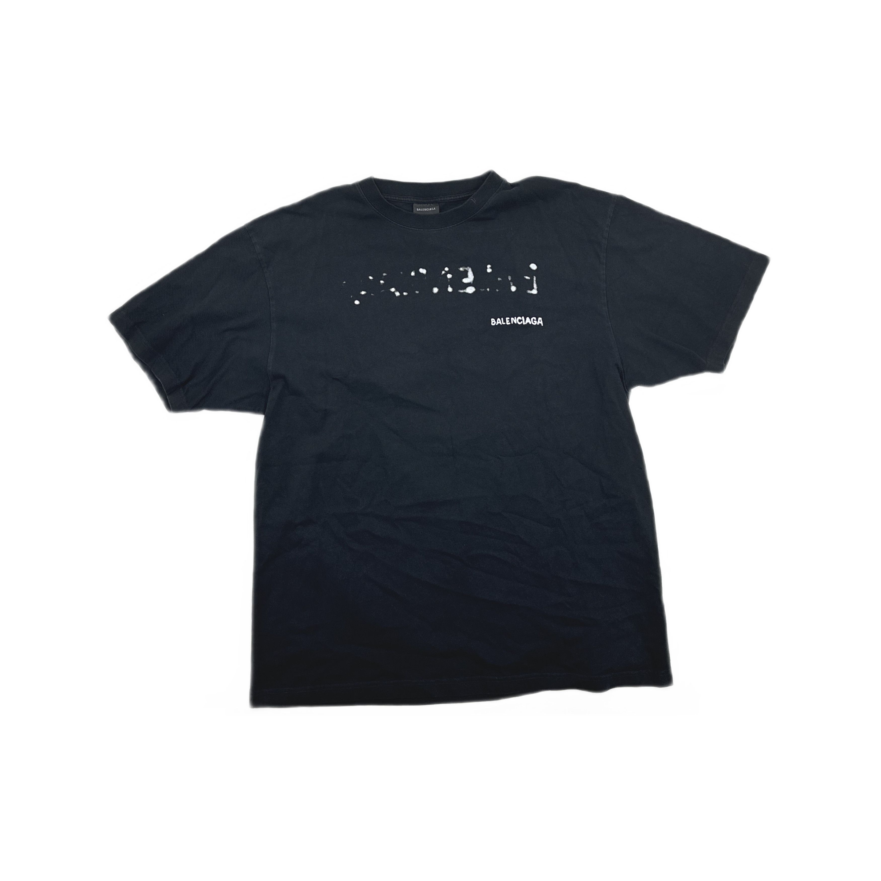 Balenciaga × Streetwear Balenciaga BLNCG News 24/7 T Shirt Faded 