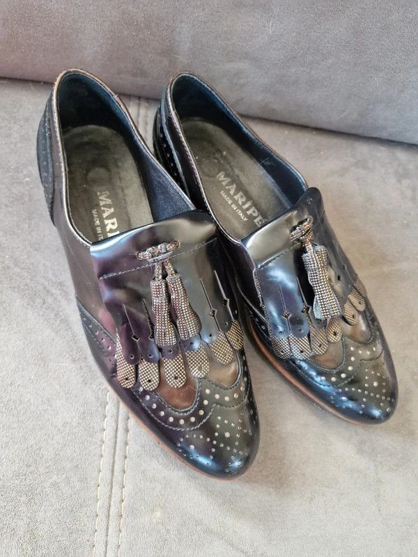 Other Elegant Maripé Shoes Genuine Leather Brogues Italian Size US 7.5 / IT 37.5 - 2 Thumbnail