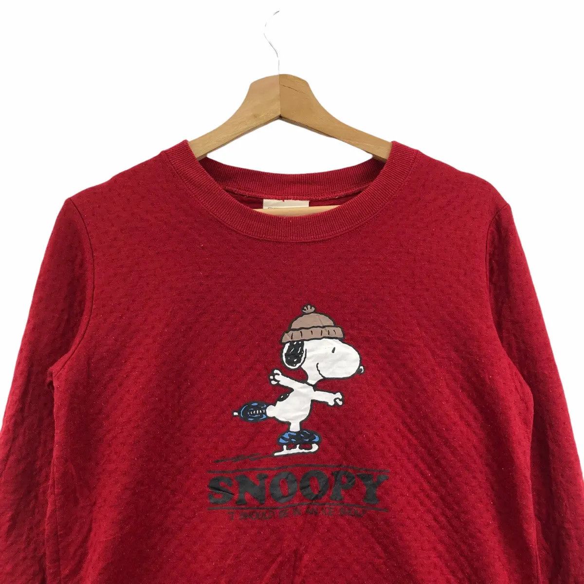 Peanuts Vtg 90’ PEANUTS SNOOPY CARTOON Red Sweatshirt Sweater Size S / US 4 / IT 40 - 3 Thumbnail