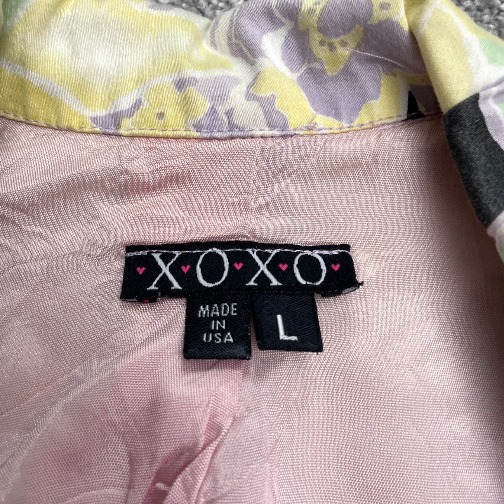 XOXO XOXO Blazer Jacket - Juniors L Multicolor Floral Knit Cotton Blend - Short Jacket, Long Sleeve, Padded - Casual Work Clothing - Womens Size L / US 10 / IT 46 - 4 Thumbnail