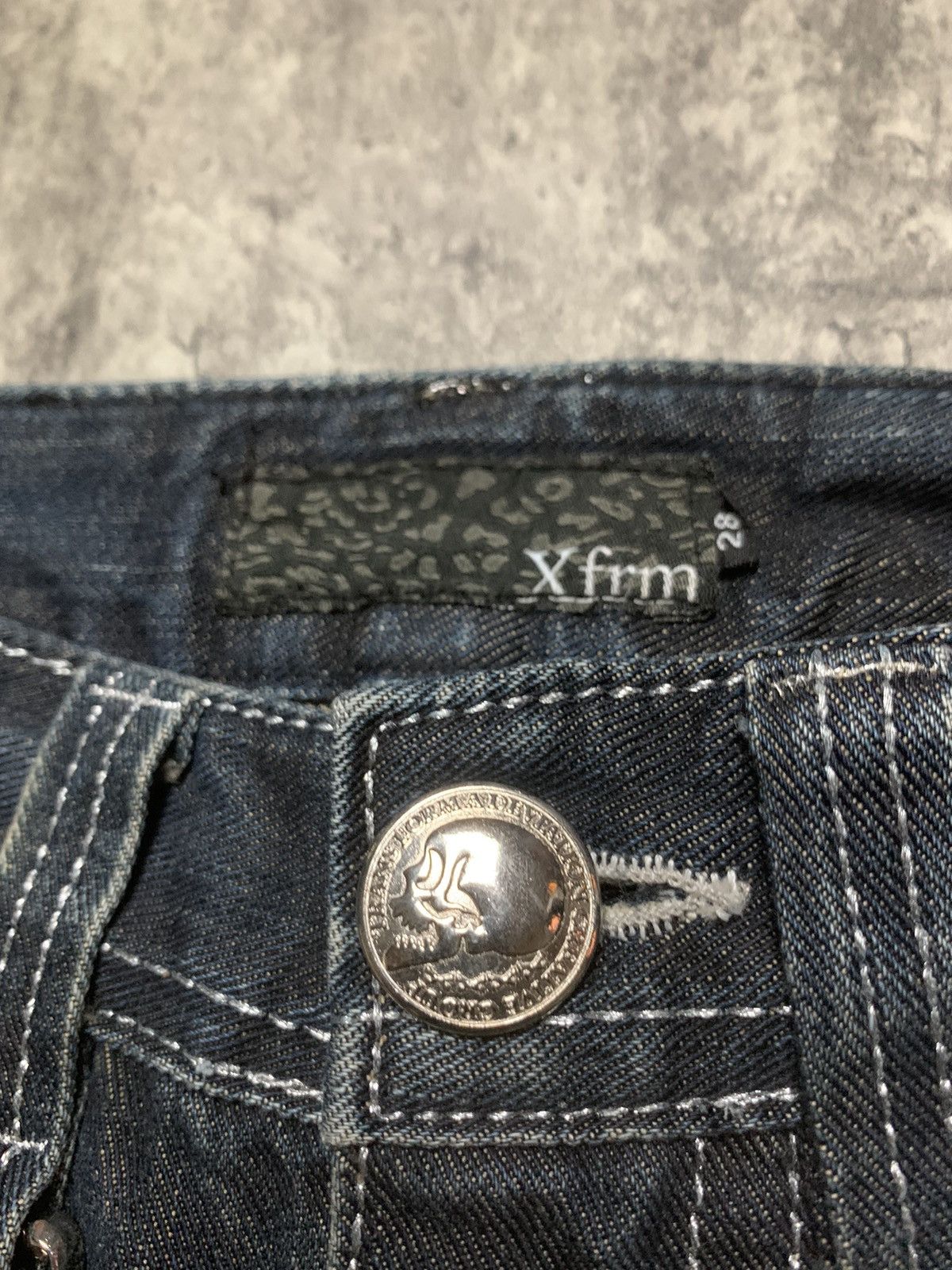 Tornado Mart Y2K Xfrm Studded Splatter Mud Wash Rusty Flare Pants Size US 30 / EU 46 - 8 Thumbnail