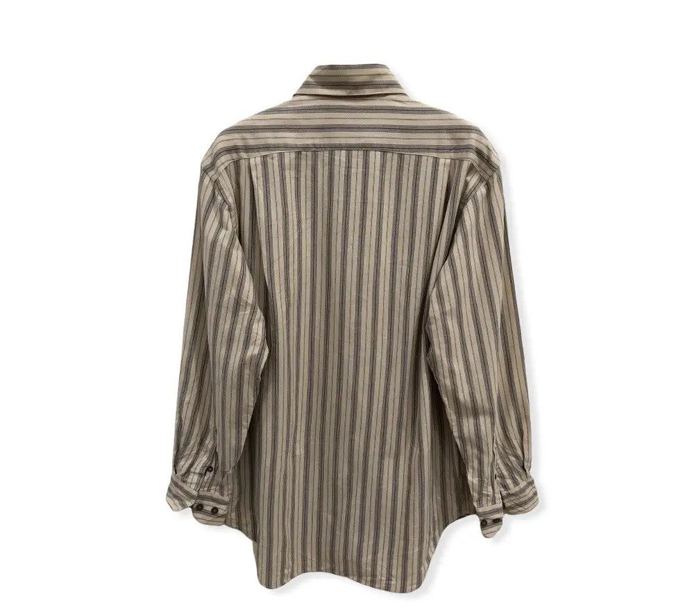 Vintage Vintage Bellumore Striped Design Flannel Shirt 👕 Size US M / EU 48-50 / 2 - 4 Thumbnail