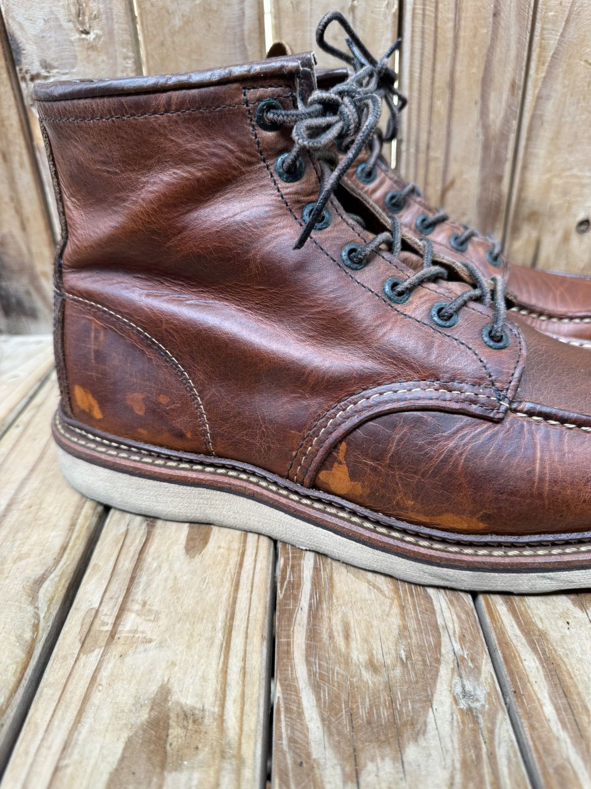Red Wing Red wing 1907 MOC TOE brown leather boots USA 9.5 D UK 8.5 Size US 9.5 / EU 42-43 - 7 Thumbnail