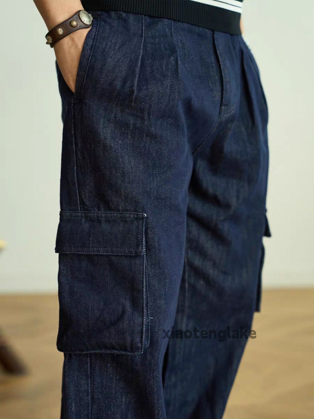 Designer × Jean × Vintage utility skate hiphop loose baggy military cargo jeans Size US 32 / EU 48 - 5 Thumbnail