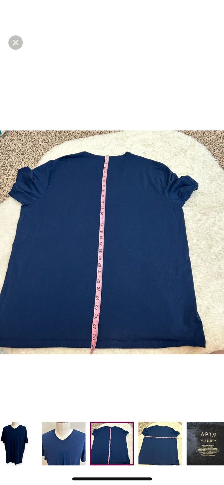 Apt. 9 Apt 9 XL blue v neck tee Size US XL / EU 56 / 4 - 3 Thumbnail