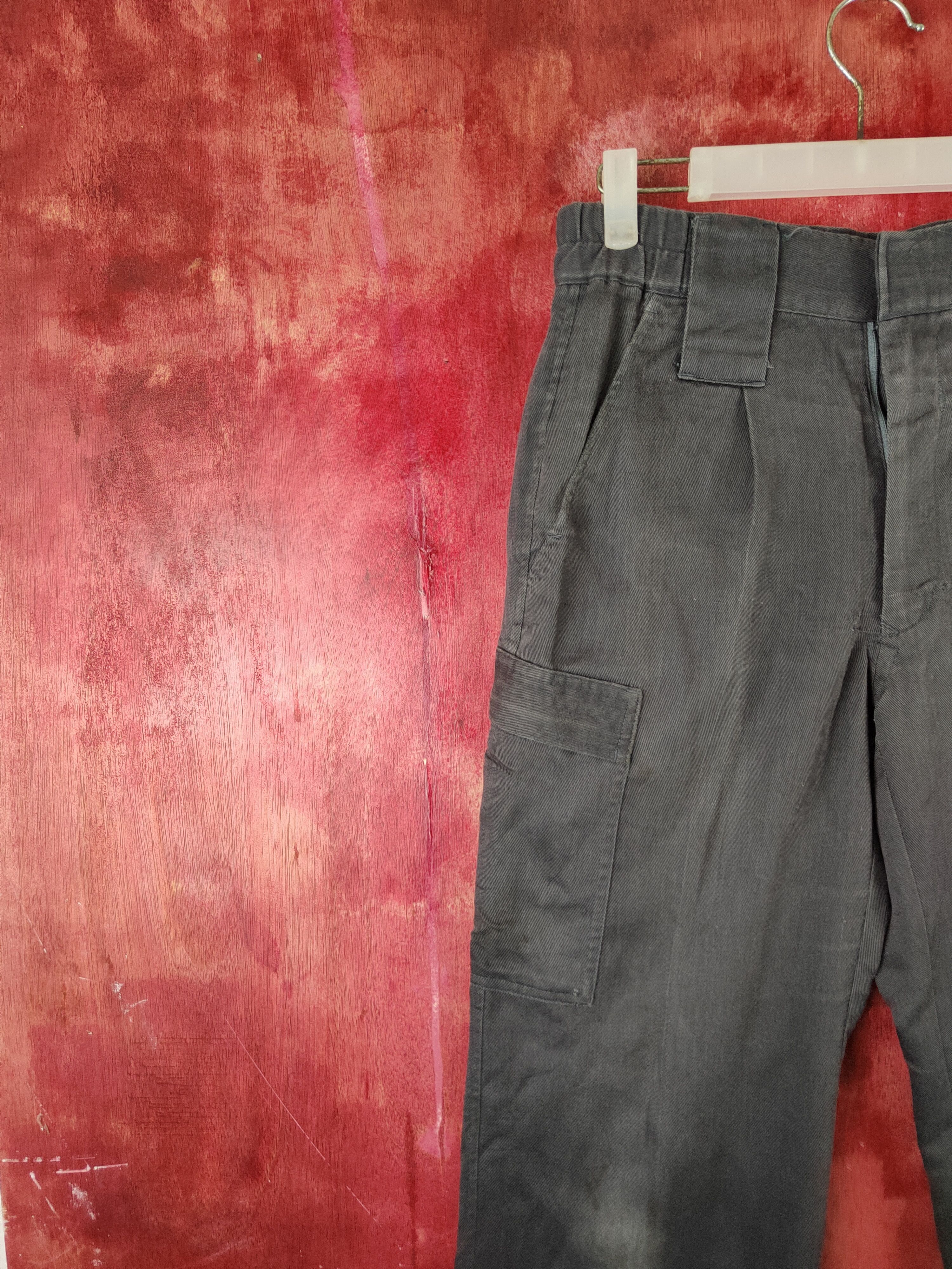 Japanese Brand Danbird Gray Faded Multipocket Tactical Cargo Pants #S1745 Size US 28 / EU 44 - 3 Thumbnail