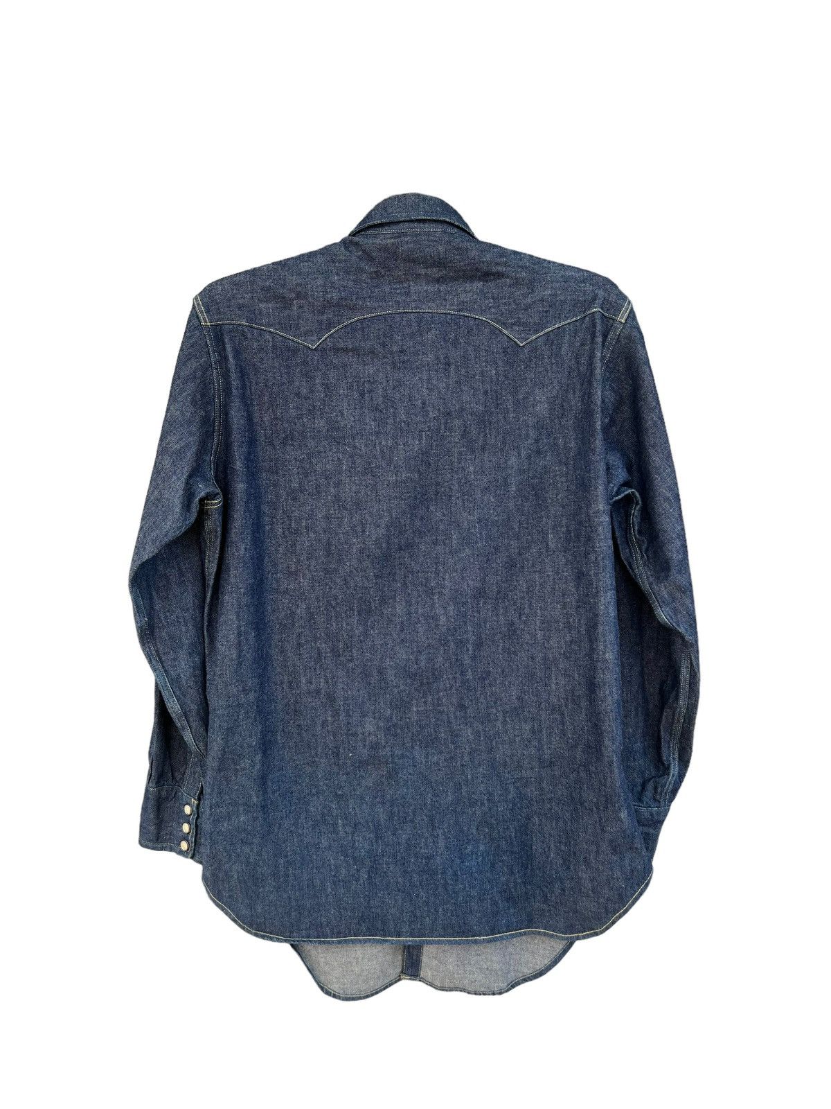 Levi's × Levi's Vintage Clothing Vintage 90s Levi’s LVC Big E Denim Western Shirt Short Horn Size US M / EU 48-50 / 2 - 14 Thumbnail