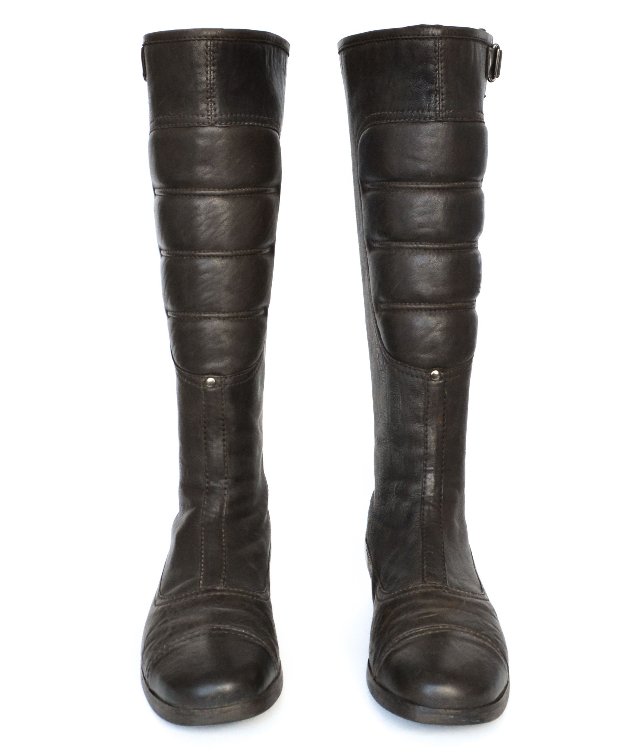 Miu Miu MIU MIU Boots Biker Brown Astro Leather 1999 PRADA Vintag Size US 8.5 / IT 38.5 - 3 Thumbnail