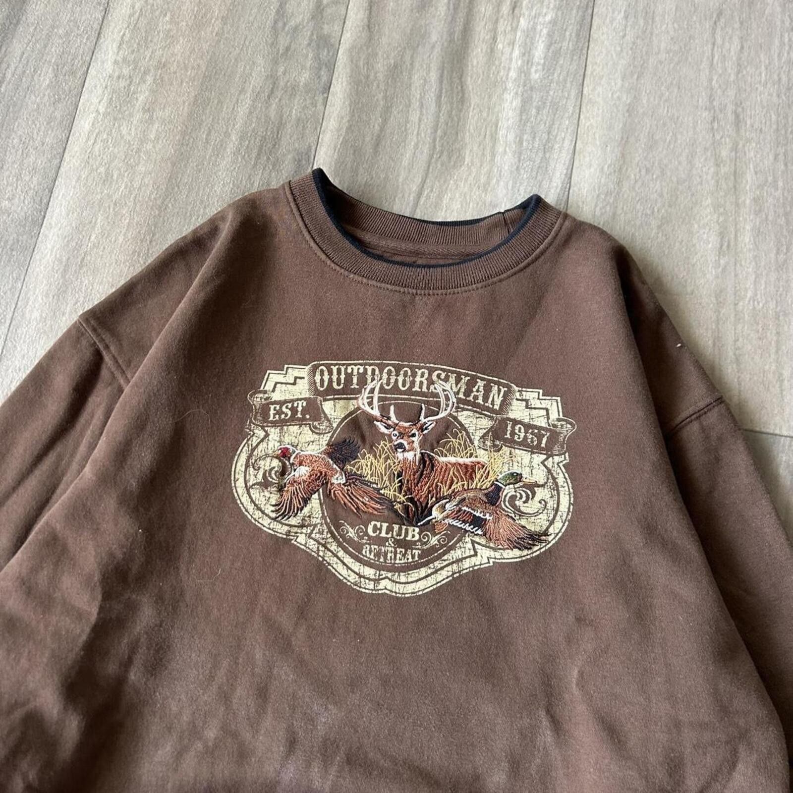 Other Vintage 90’s Brown Nature Deer Crewneck Sweatshirt size M Size US M / EU 48-50 / 2 - 2 Thumbnail