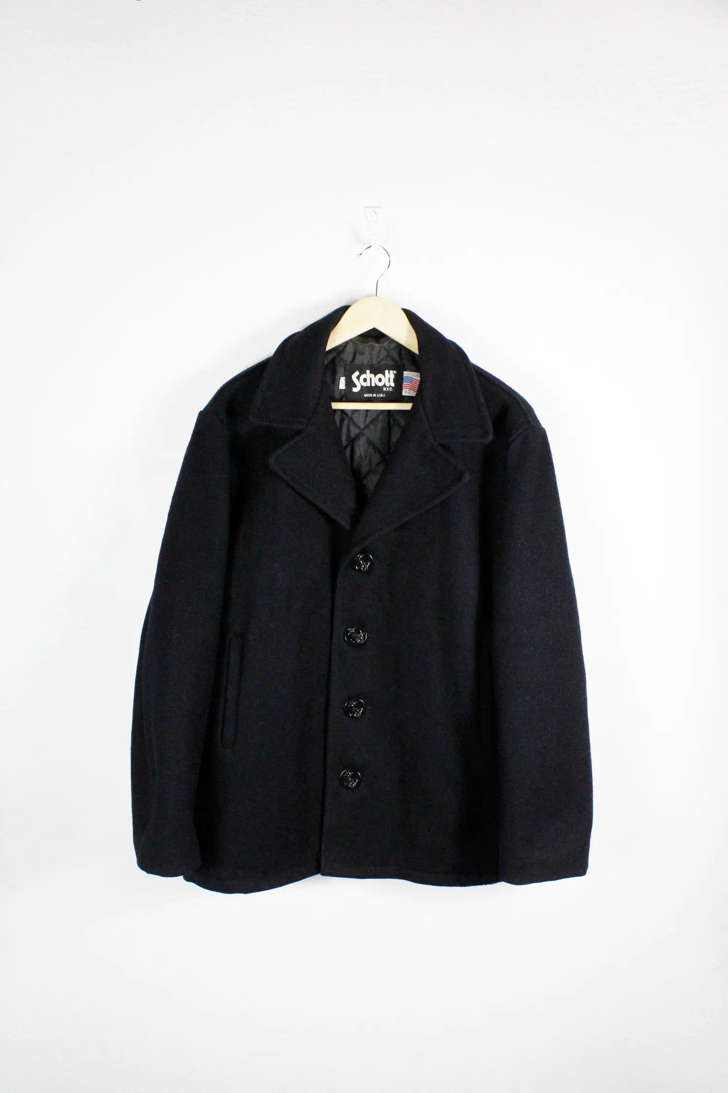 Schott Vintage SCHOTT 756 Wool Sailor Field Pea Coat Jacket Size US L / EU 52-54 / 3 - 2 Thumbnail