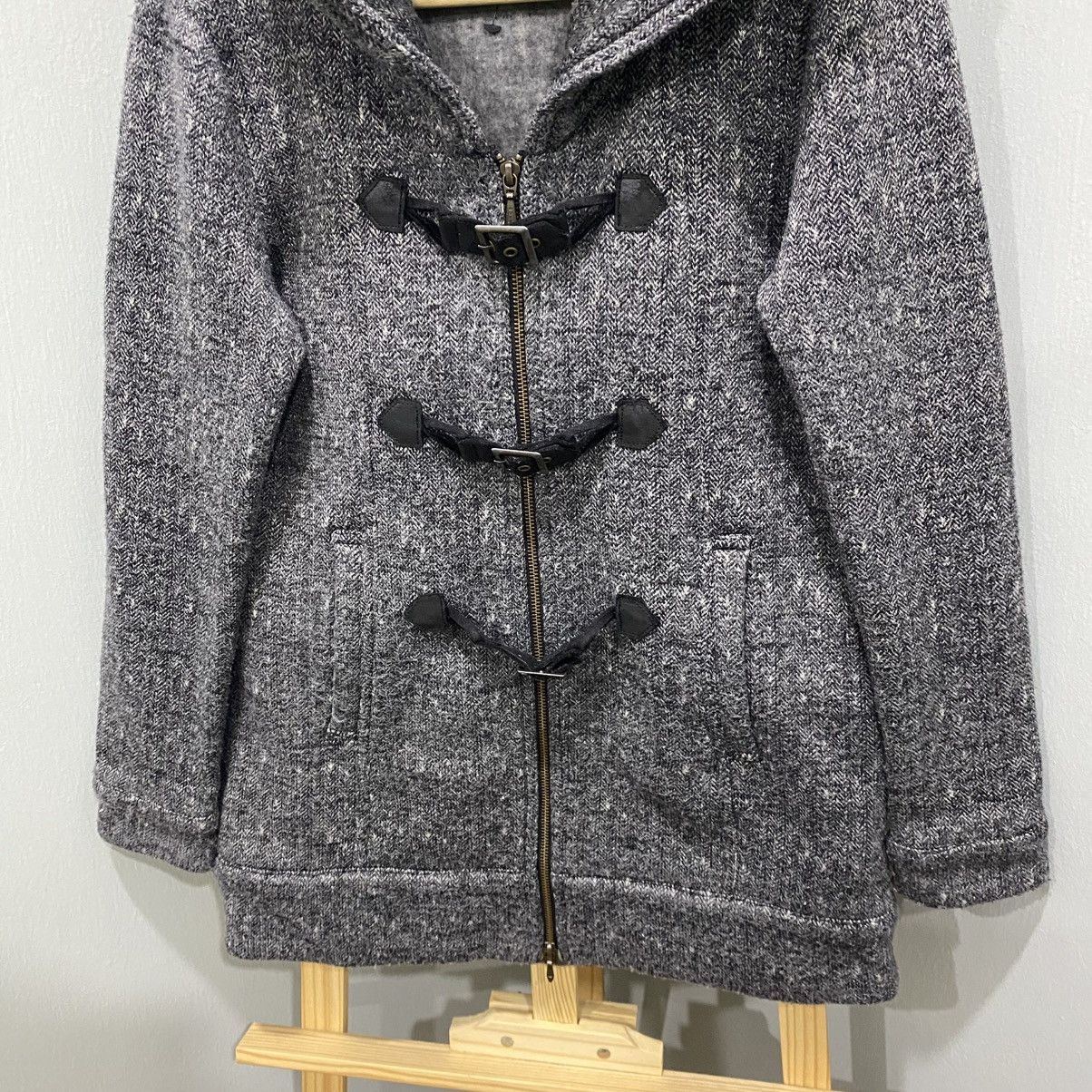 Tornado Mart Vintage Tornado Mart Femme Tweed Duffle Coat Jacket Grey Size US S / EU 44-46 / 1 - 4 Thumbnail