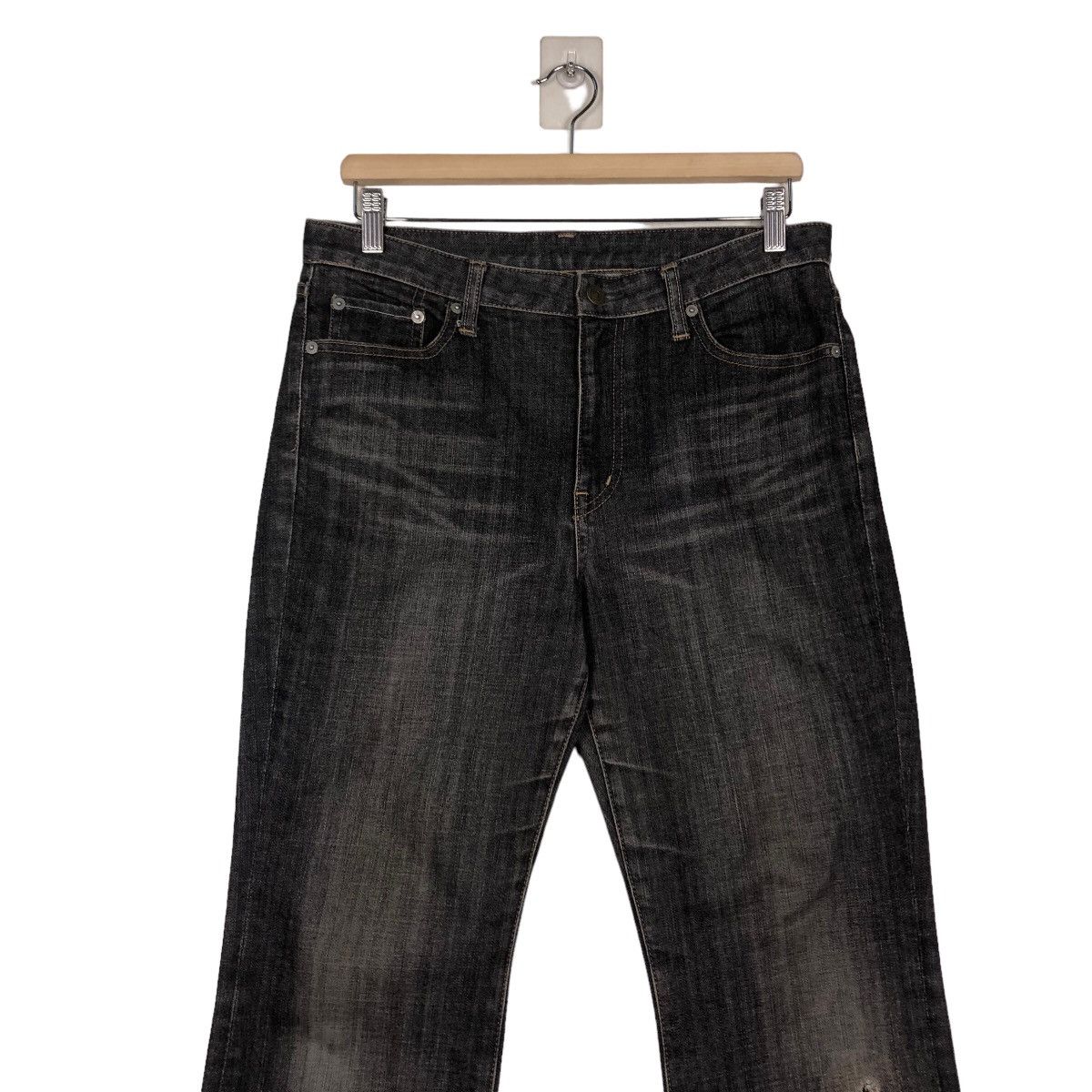 Japanese Brand 🔥VINTAGE DENIM JEANS RICH BLACK UNIQLO JAPAN ISSEY MIYAKE Size US 32 / EU 48 - 4 Thumbnail
