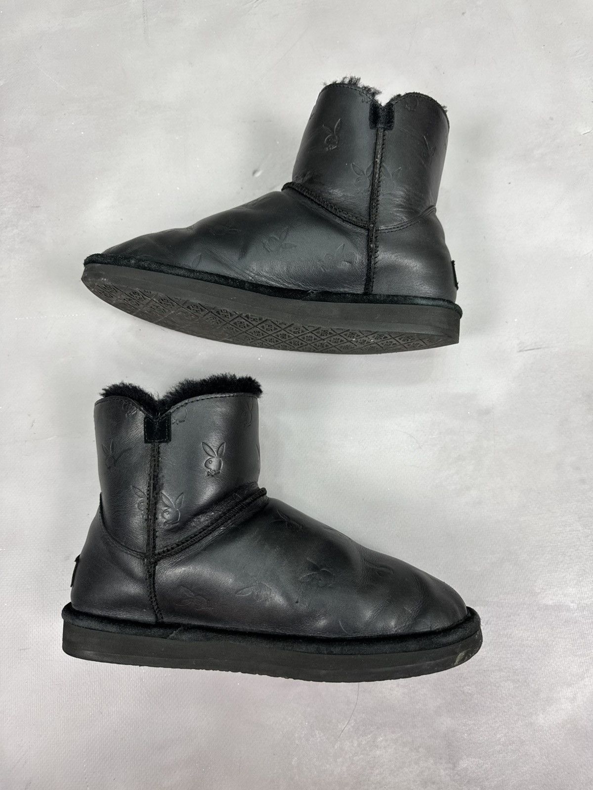 Hysteric Glamour x Playboy Leather Ugg Logo Boots