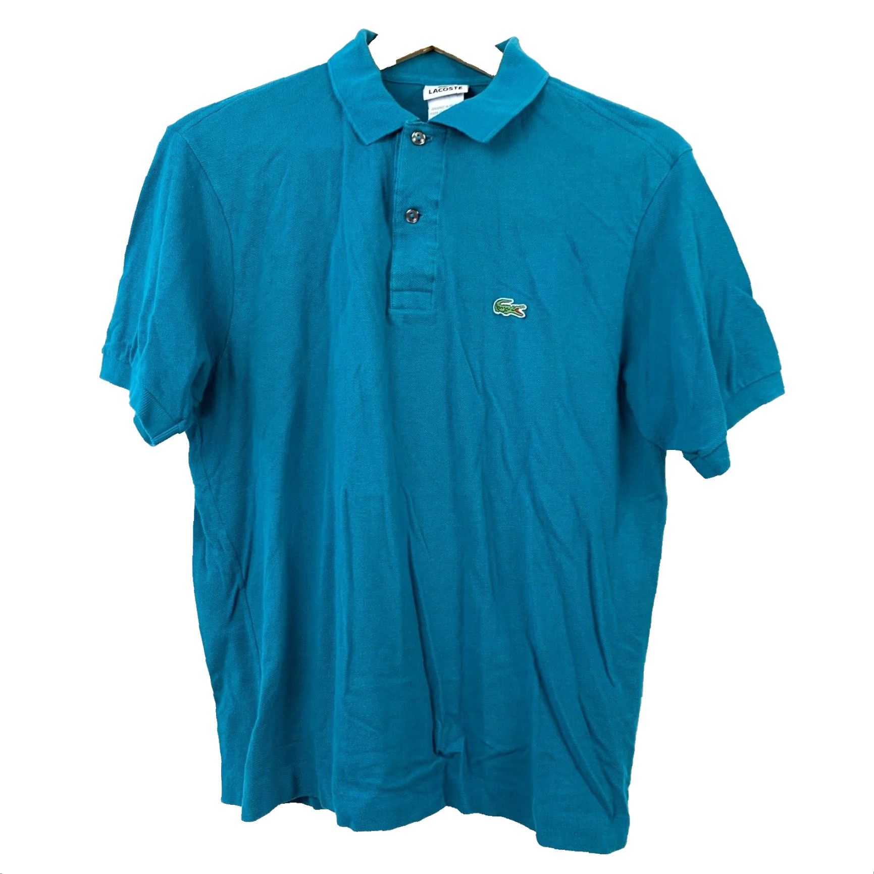 Vintage Lacoste Polo Shirt Blue Pique Size 5 Medium Vintage 1990s Mens Short Sleeve Rugby Shirt Size US M / EU 48-50 / 2 - 2 Thumbnail