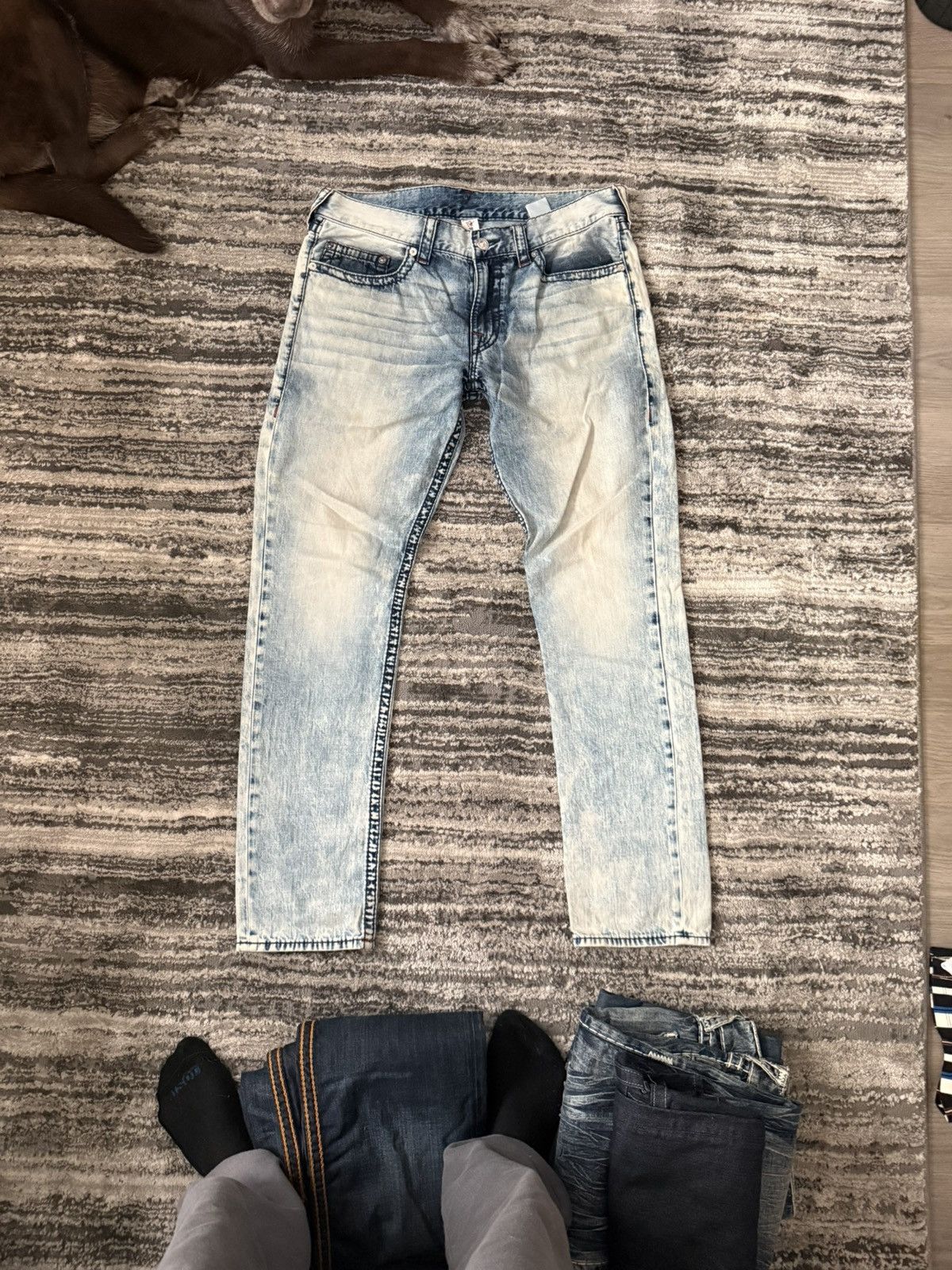 True Religion True Religions Blue/White Foggy Jeans Size US 38 / EU 54 - 1 Thumbnail