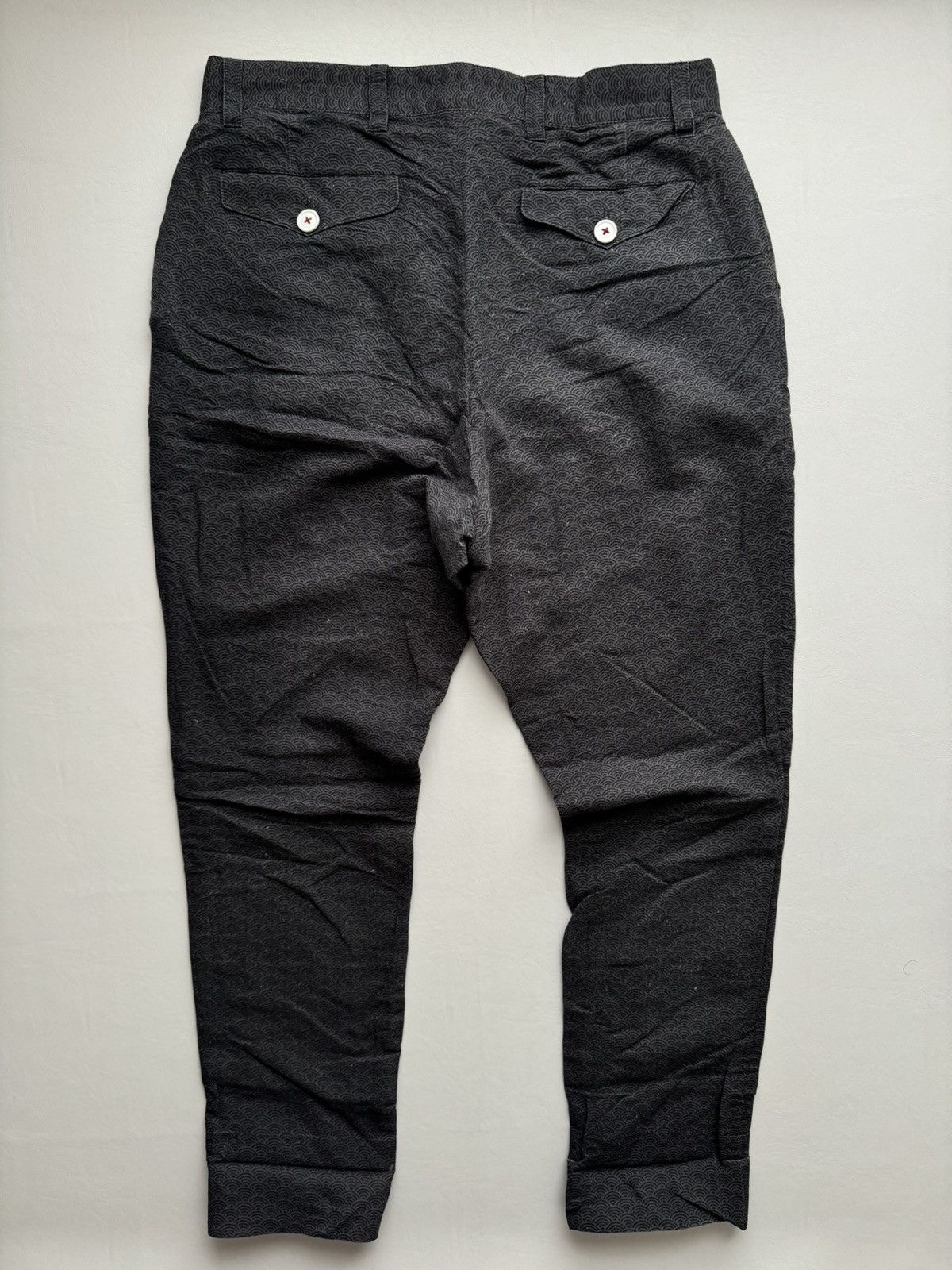 Swagger 2010’s SWG Black Platinum Lightweight Seigaiha Suit Pants Size US 32 / EU 48 - 2 Thumbnail
