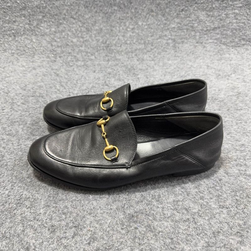 Gucci Gucci Black Leather Loafers with Horsebit Detail 0079 Size US 5 / IT 35 - 1 Thumbnail