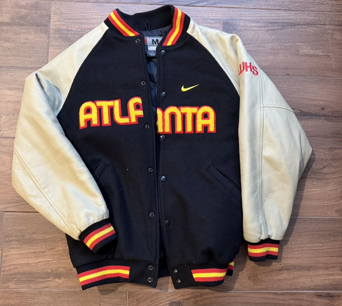 Nike Vintage Atlanta Hawks Nike Letterman Jacket Men’s Medium Size US M / EU 48-50 / 2 - 1 Thumbnail