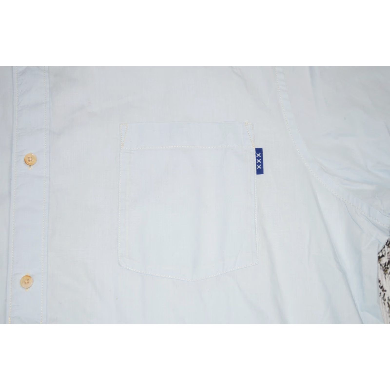 Scotch & Soda Scotch & Soda Blaauw Amsterdam Button-Up Shirt XL Blue 100% Cotton Long Sleeve Collared Casual Mens Shirt Size 46R - 2 Thumbnail