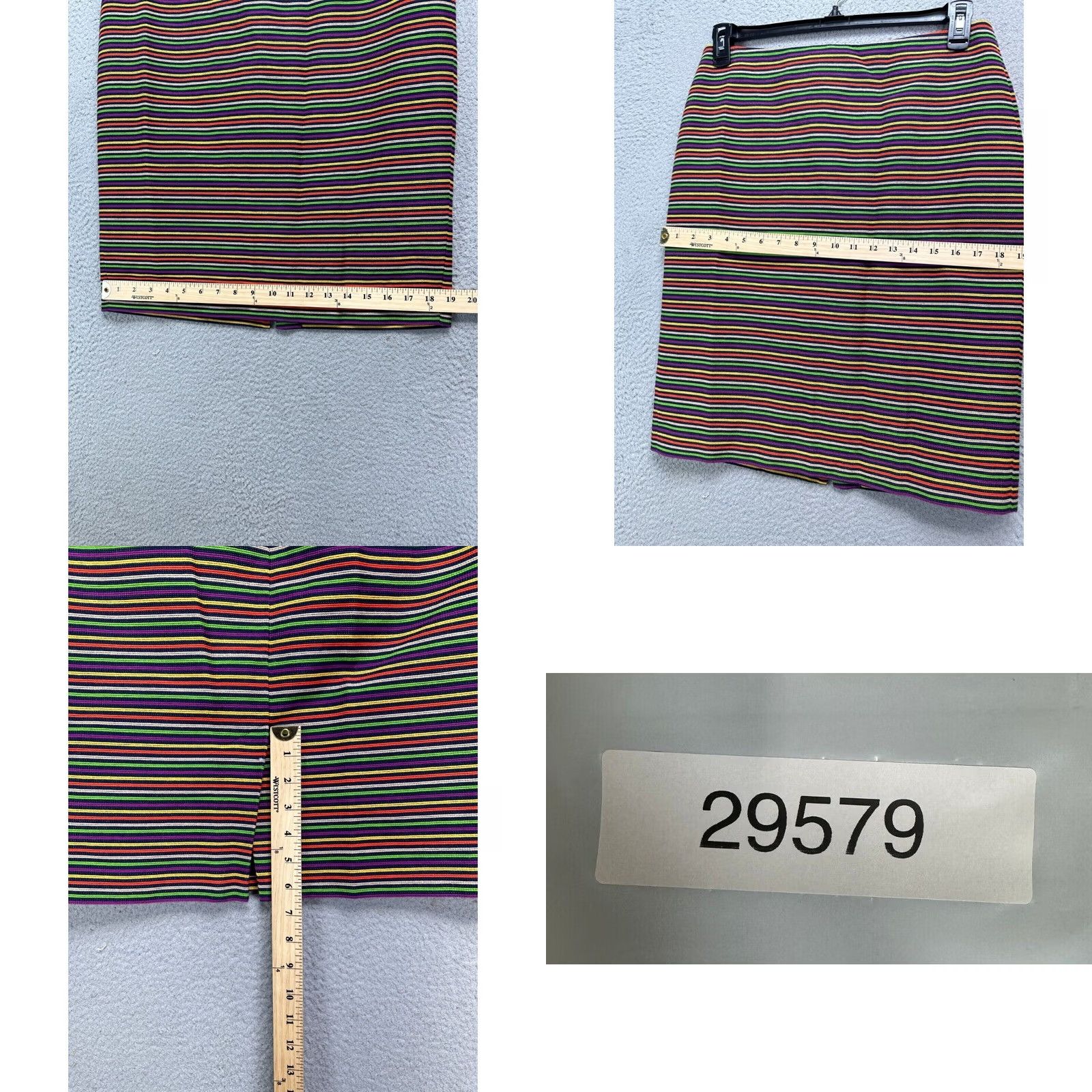 Talbots Talbots Skirt Suit Womens 8 Multi Striped Button Front Pencil Straight Jacket Set 2 Piece Notch Lapel VINTAGE? Size 30" / US 8 / IT 44 - 10 Thumbnail